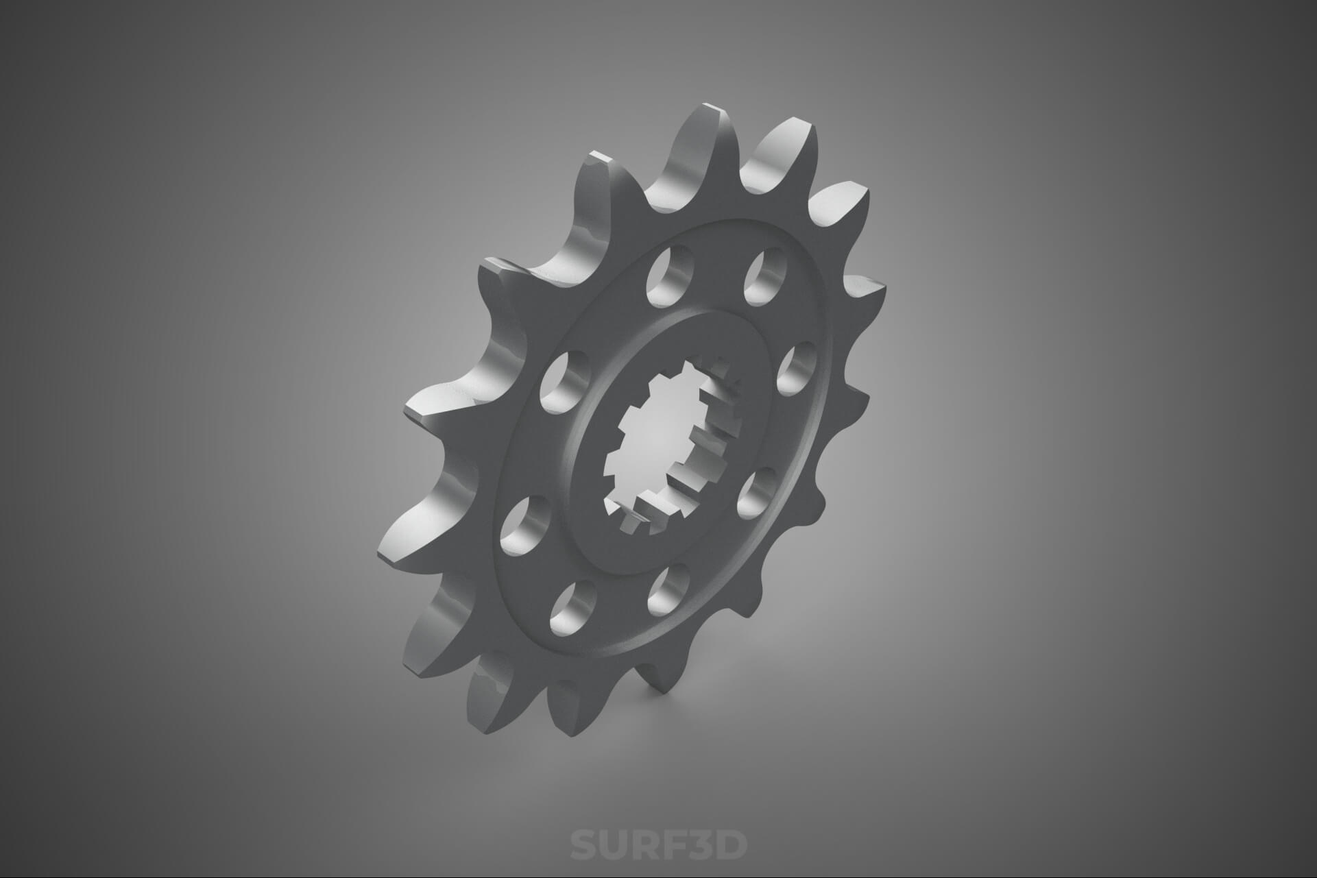 15 Tooth Teeth Front Chain Sprocket Gear Cog Motor Bike MX 3D Model