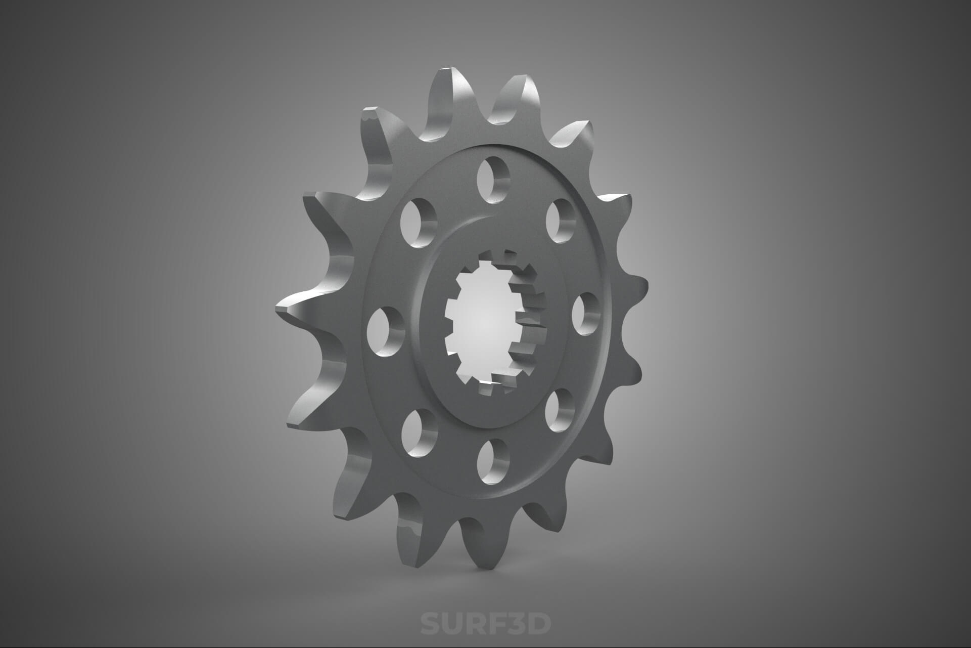 15 Tooth Teeth Front Chain Sprocket Gear Cog Motor Bike MX 3D Model