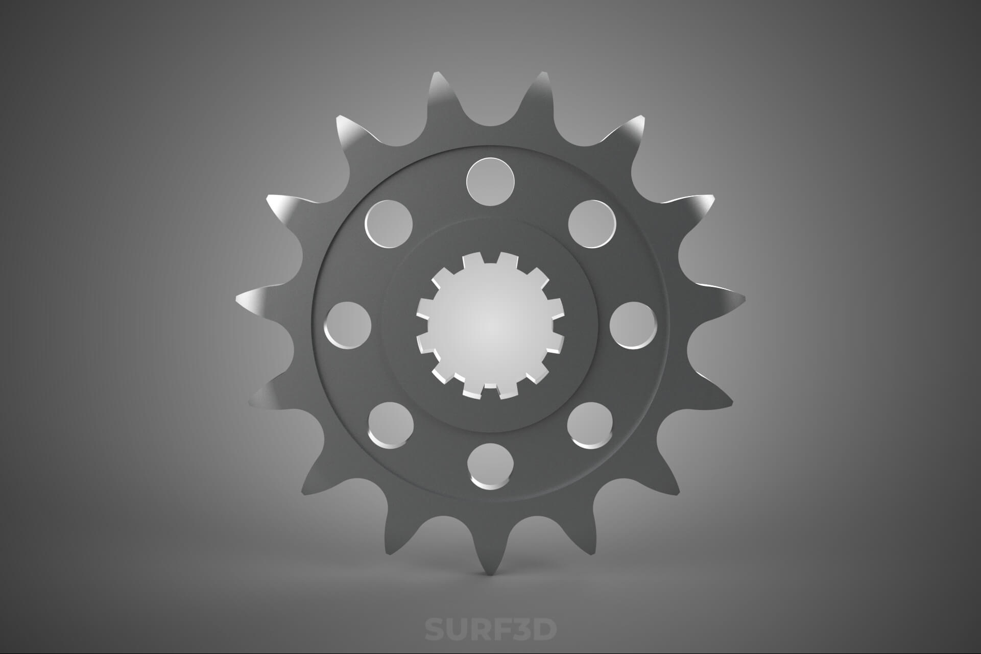 15 Tooth Teeth Front Chain Sprocket Gear Cog Motor Bike MX 3D Model