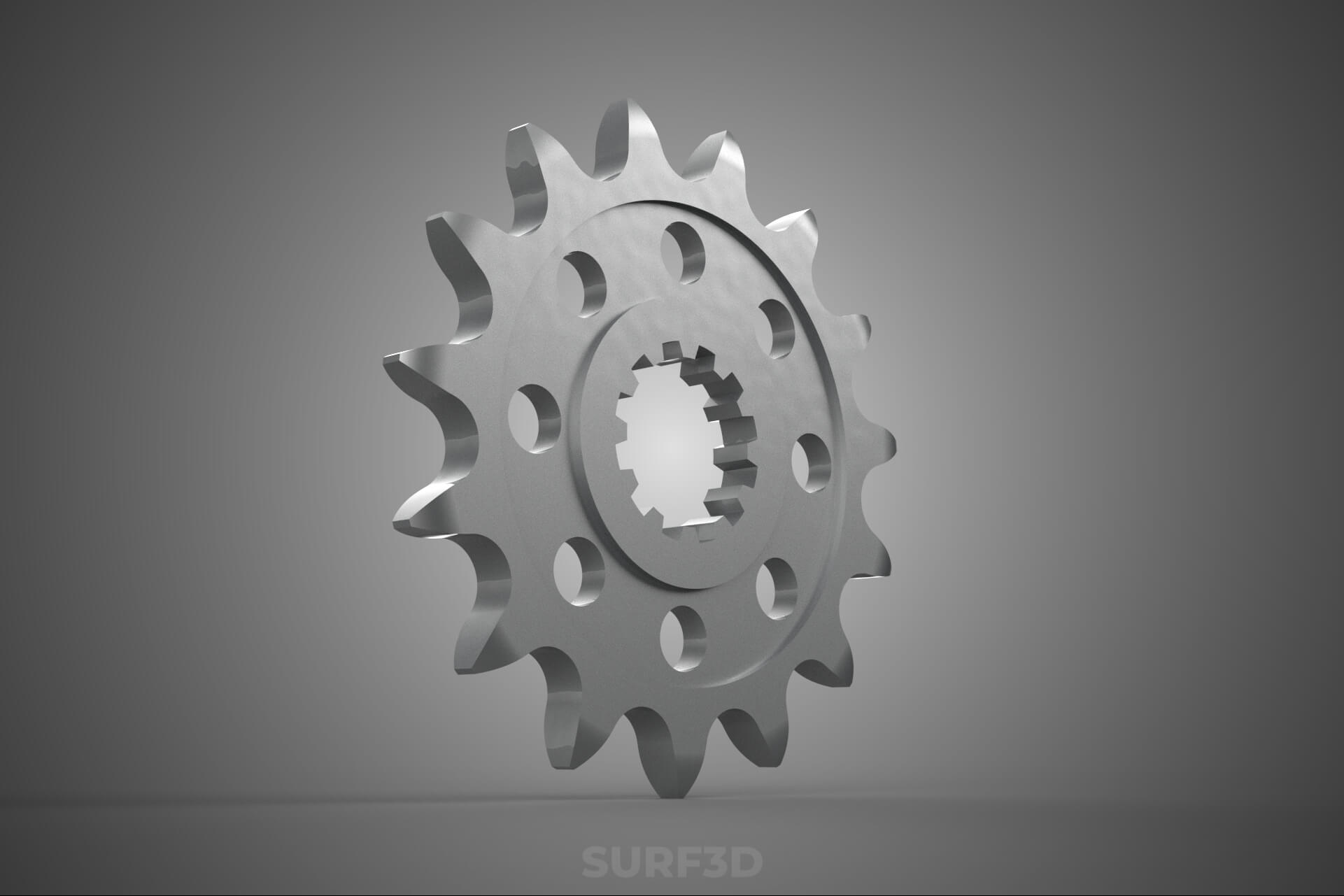 15 Tooth Teeth Front Chain Sprocket Gear Cog Motor Bike MX 3D Model