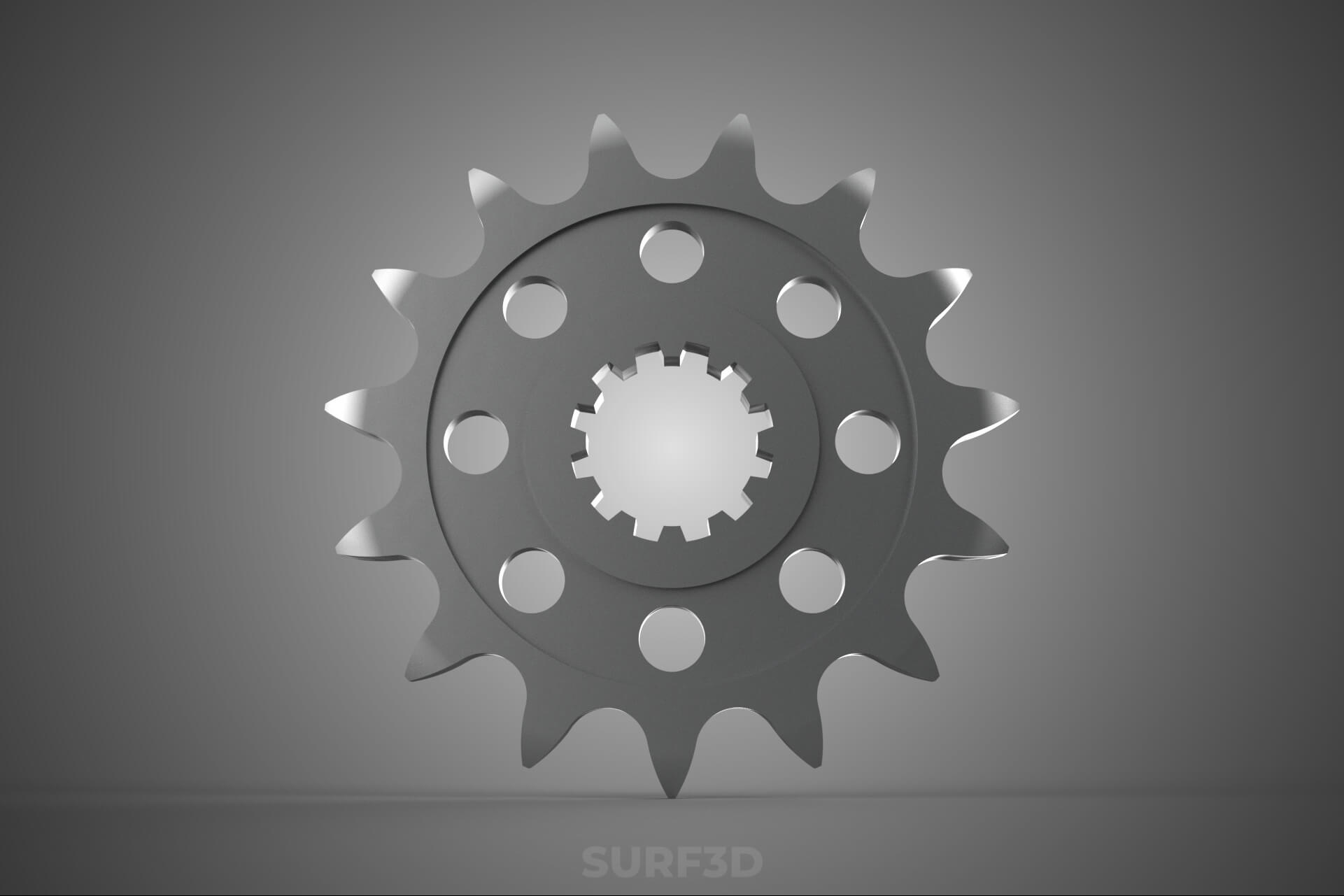 15 Tooth Teeth Front Chain Sprocket Gear Cog Motor Bike MX 3D Model