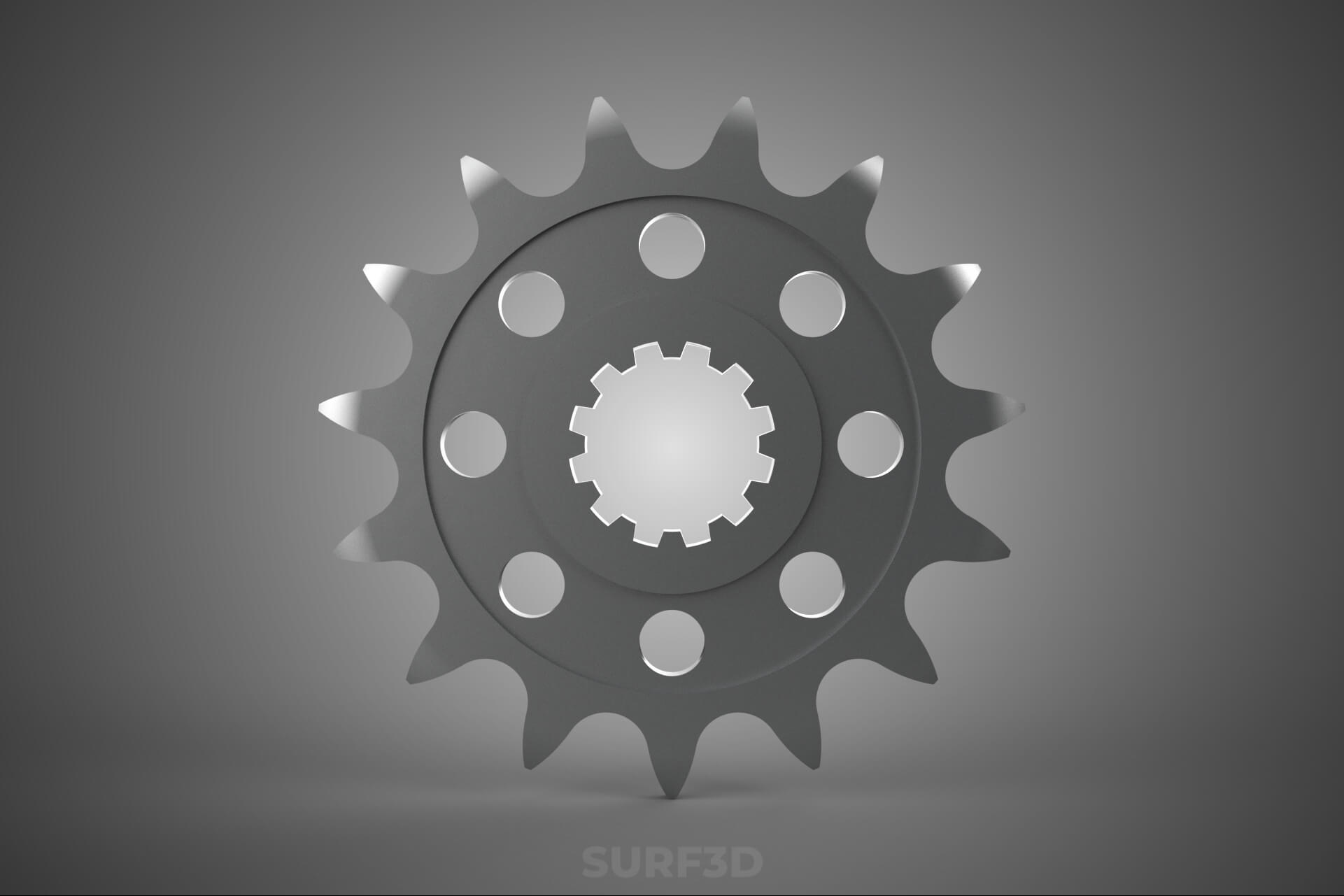 15 Tooth Teeth Front Chain Sprocket Gear Cog Motor Bike MX 3D Model