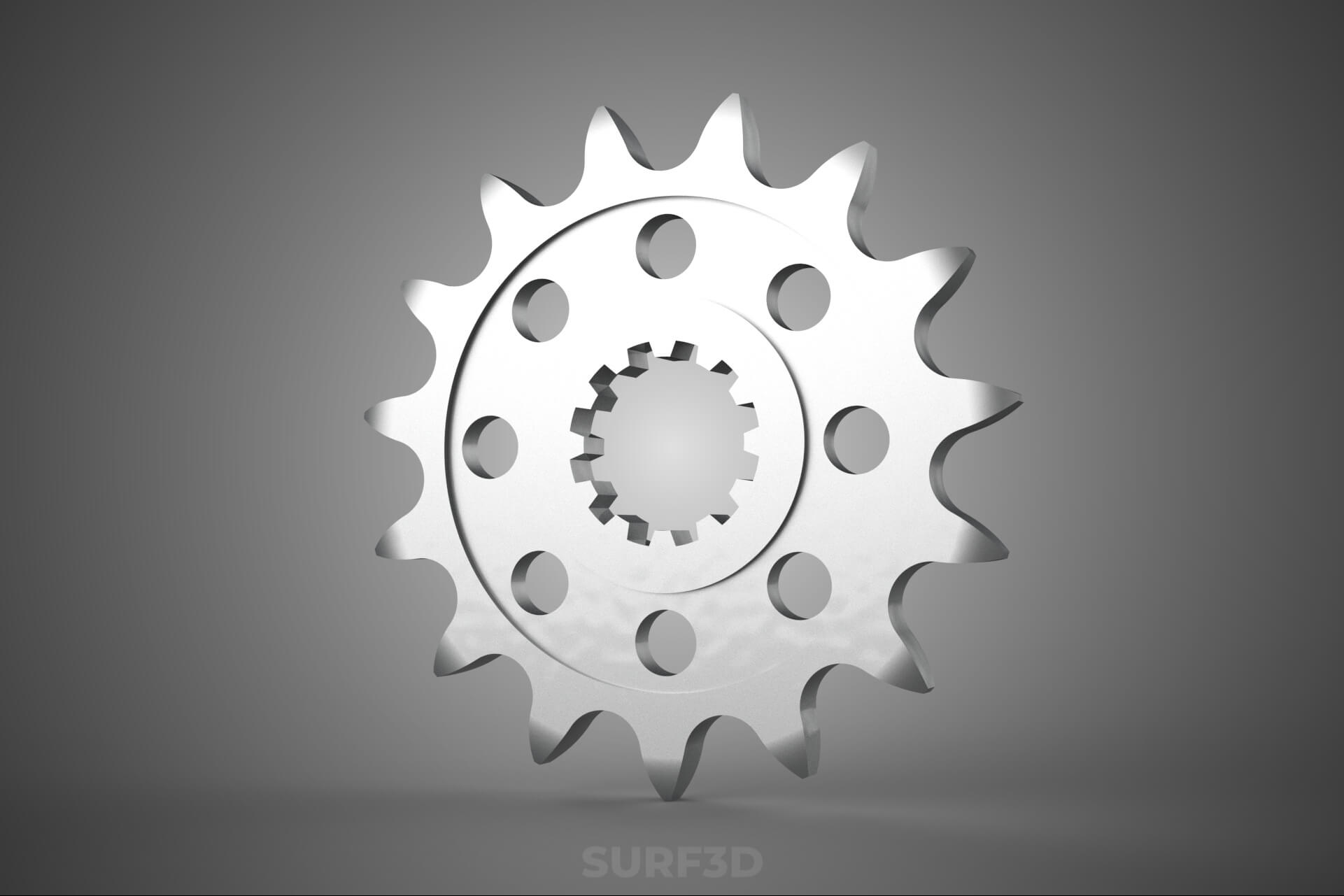 15 Tooth Teeth Front Chain Sprocket Gear Cog Motor Bike MX 3D Model