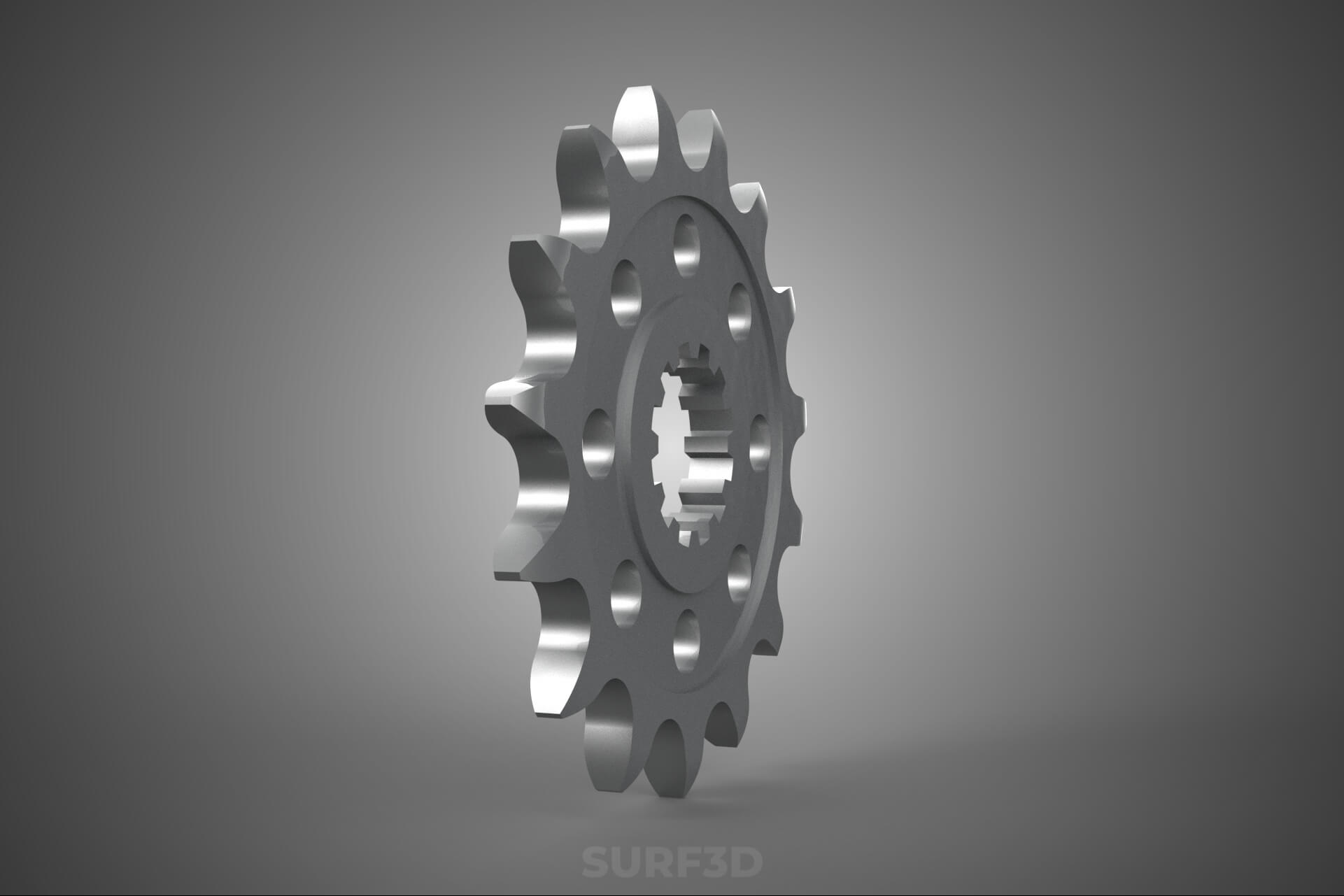 15 Tooth Teeth Front Chain Sprocket Gear Cog Motor Bike MX 3D Model