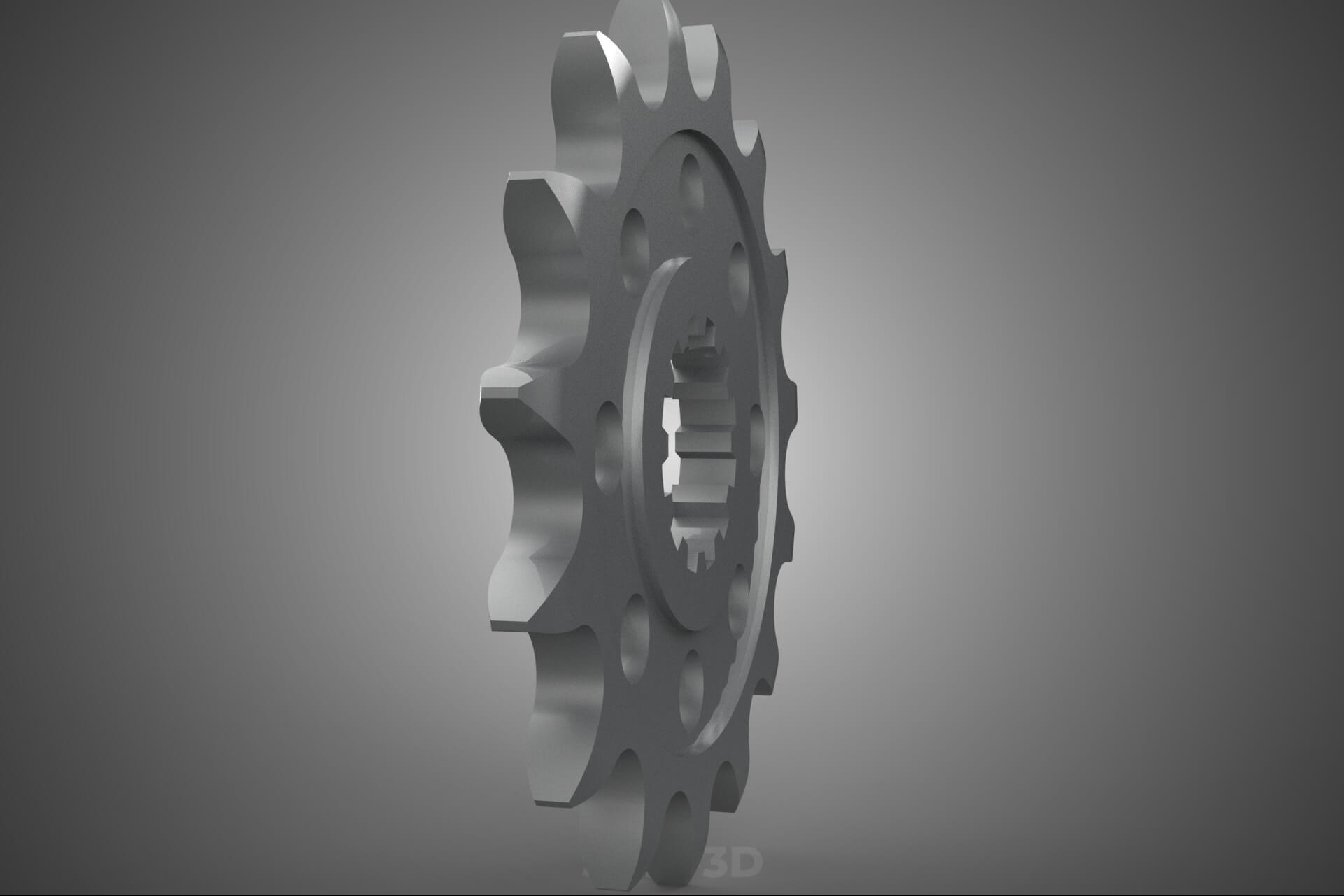 15 Tooth Teeth Front Chain Sprocket Gear Cog Motor Bike MX 3D Model