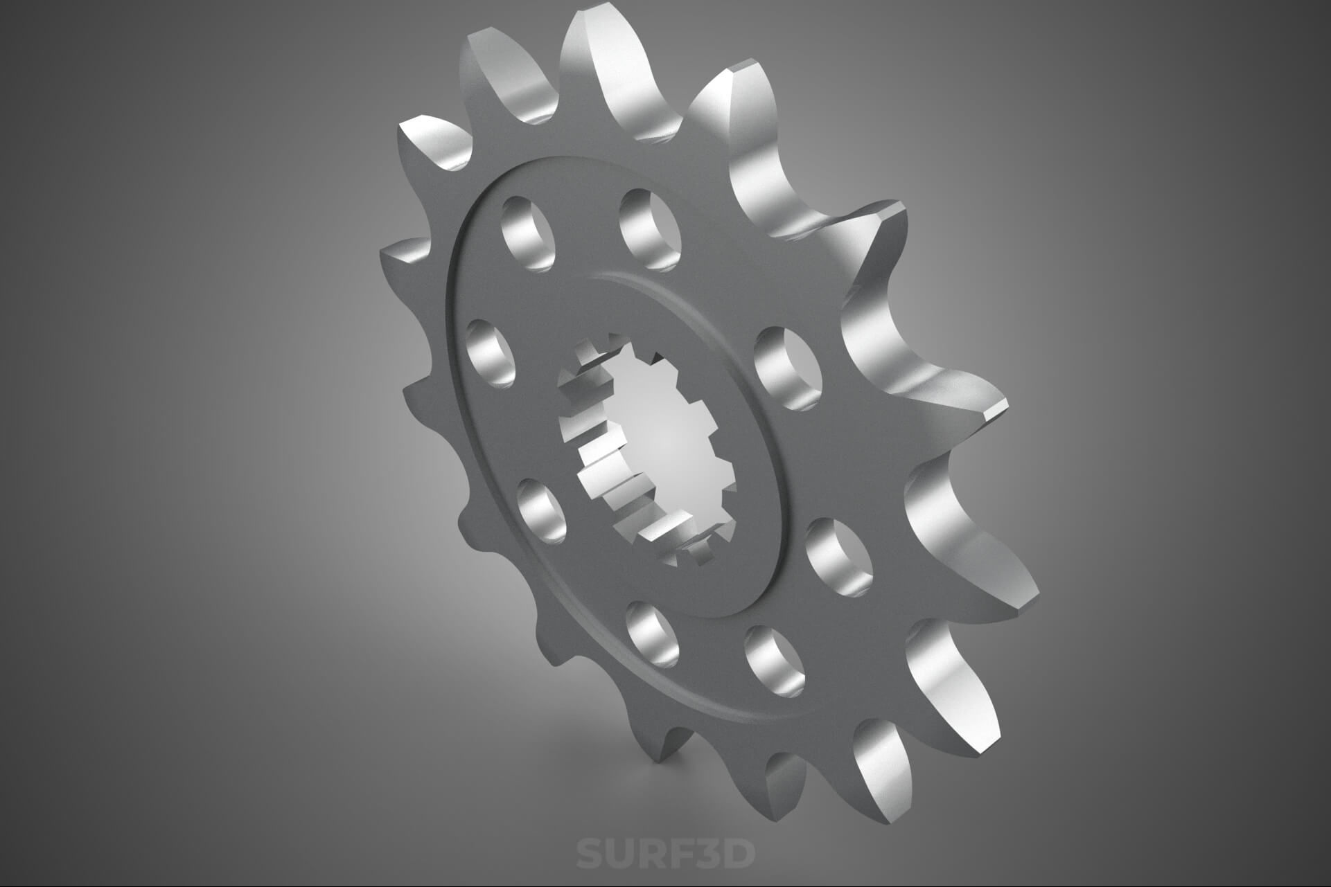 15 Tooth Teeth Front Chain Sprocket Gear Cog Motor Bike MX 3D Model