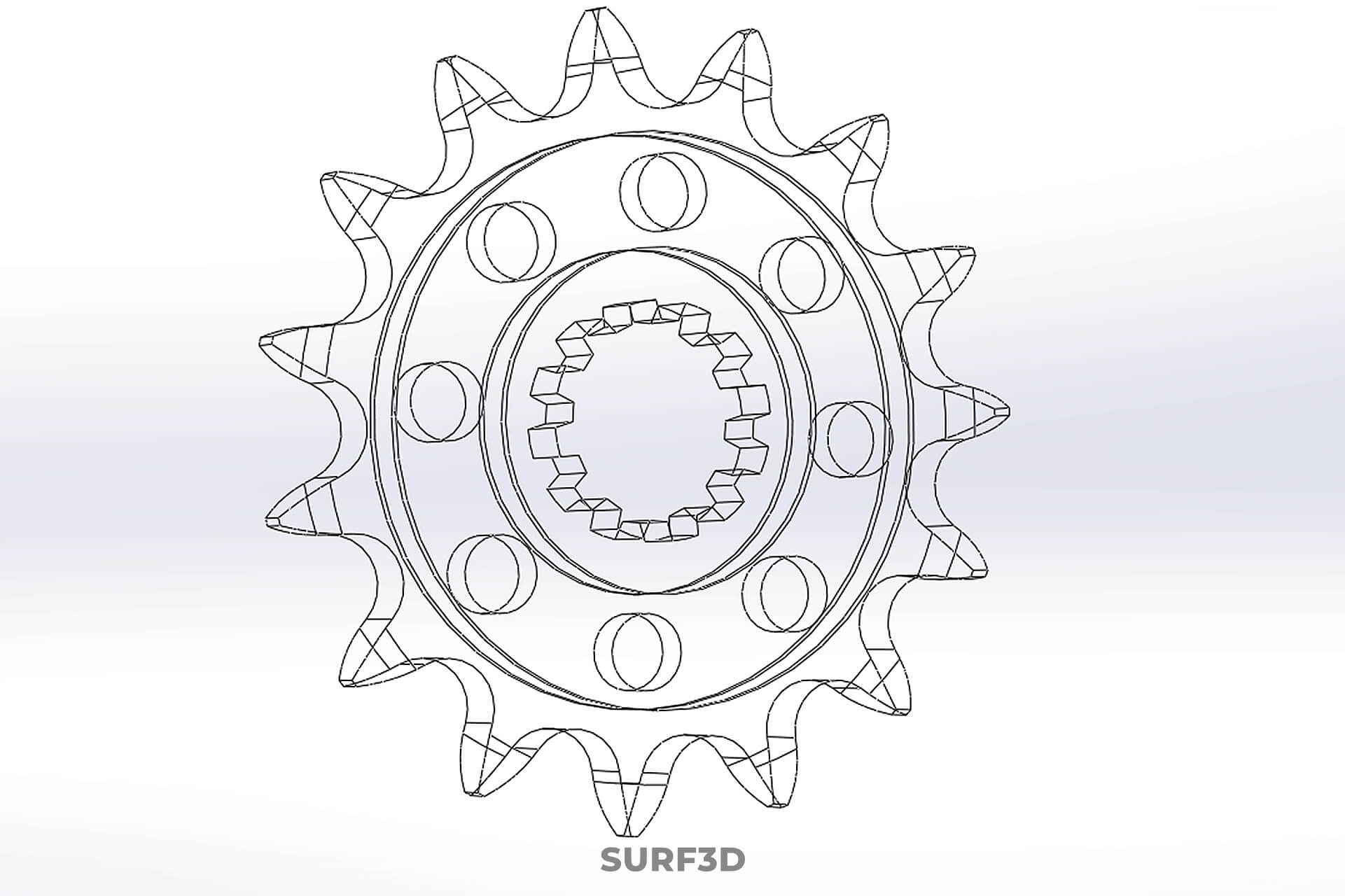 15 Tooth Teeth Front Chain Sprocket Gear Cog Motor Bike MX 3D Model