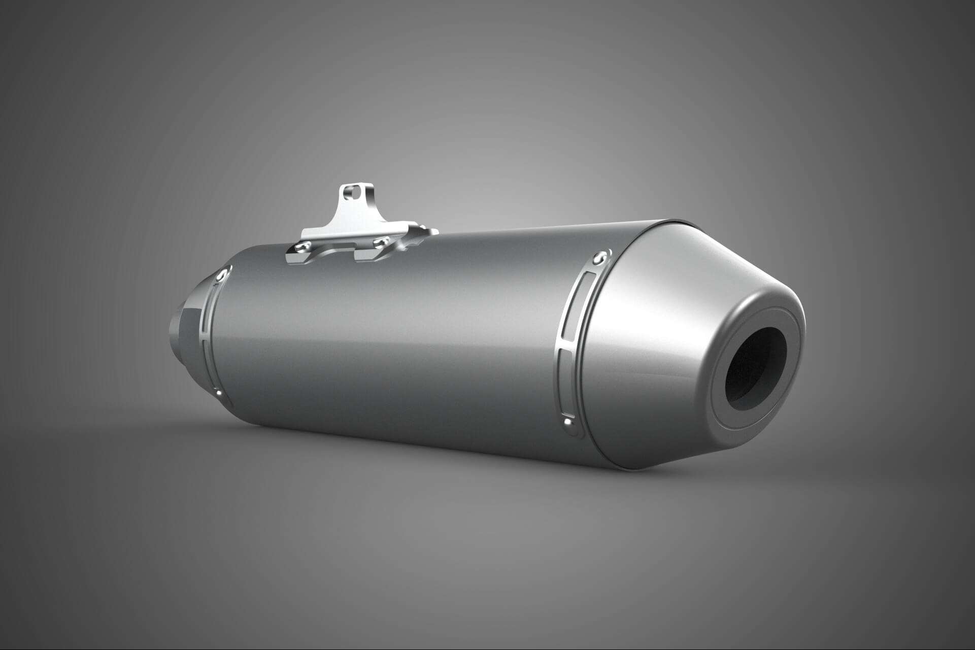 4 Stroke Slip On Pipe Motorbike Exhaust Muffler Silencer Set 3D Model