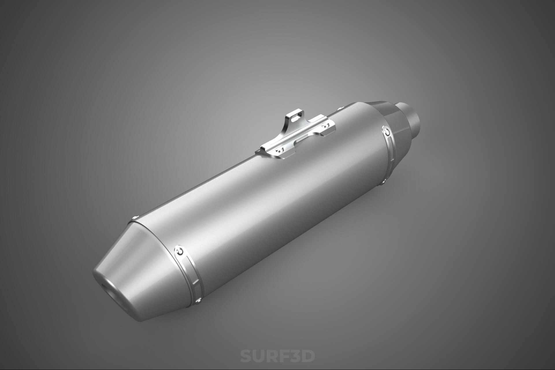 4 Stroke Slip On Pipe Motorbike Exhaust Muffler Silencer Set 3D Model