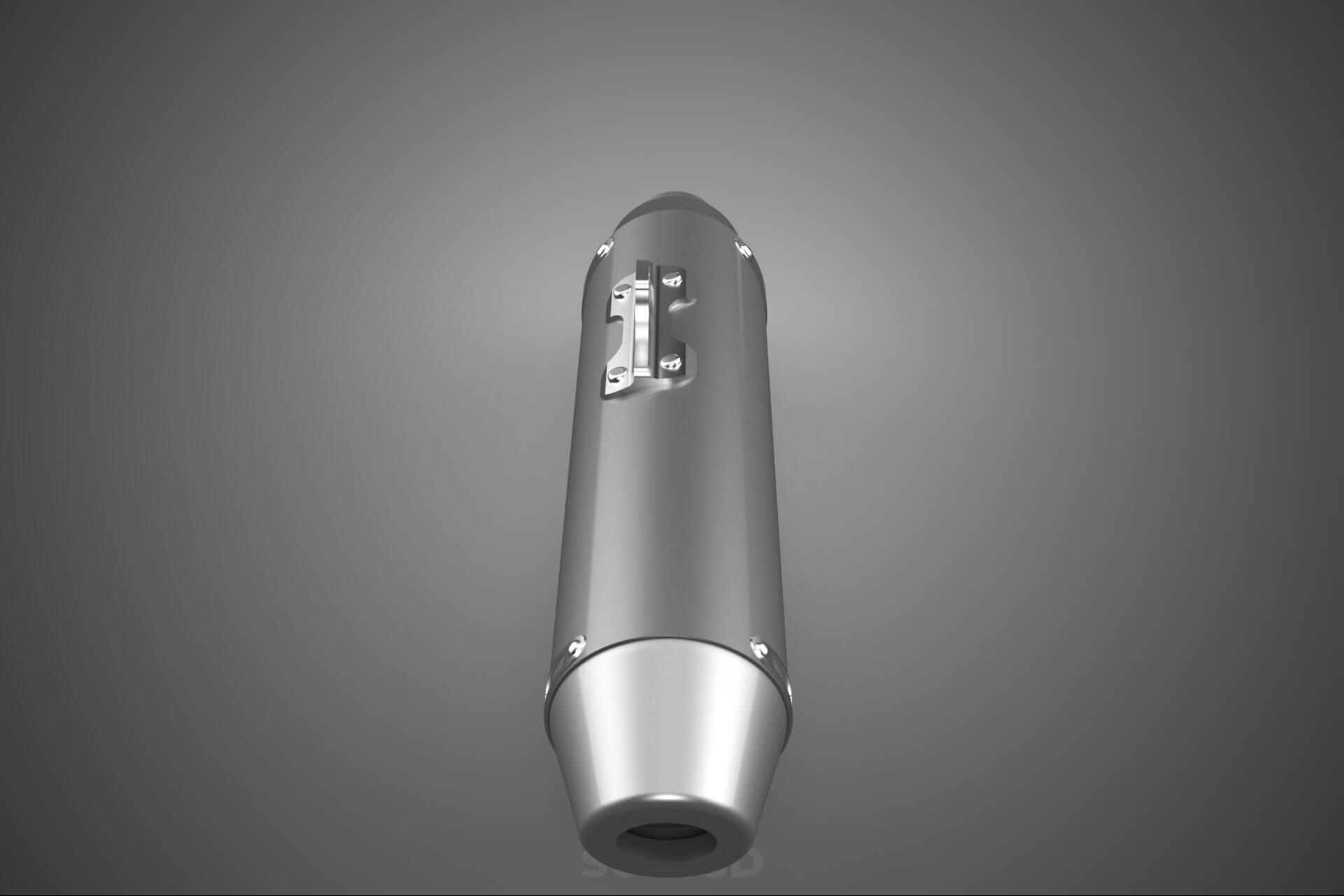 4 Stroke Slip On Pipe Motorbike Exhaust Muffler Silencer Set 3D Model