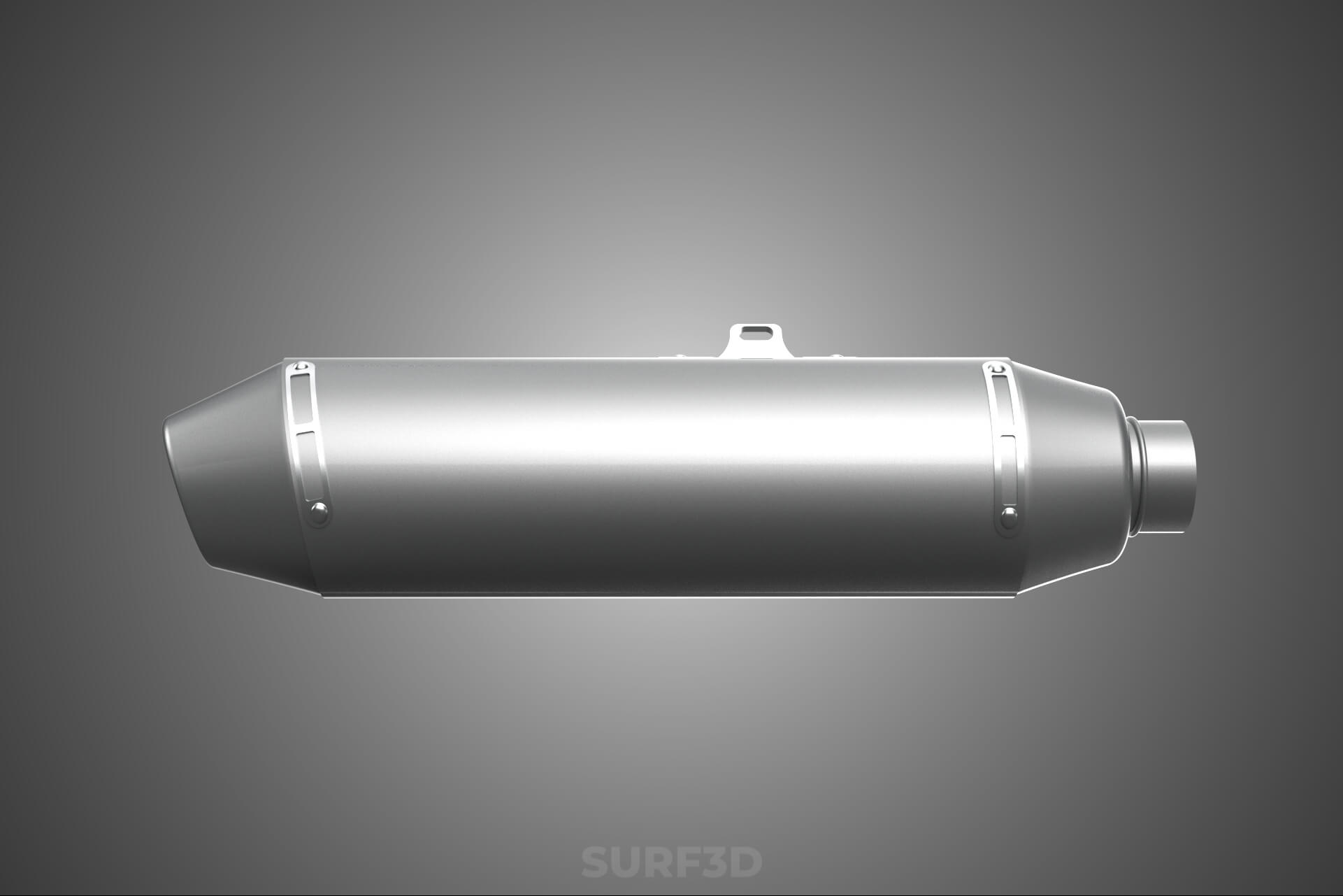 4 Stroke Slip On Pipe Motorbike Exhaust Muffler Silencer Set 3D Model