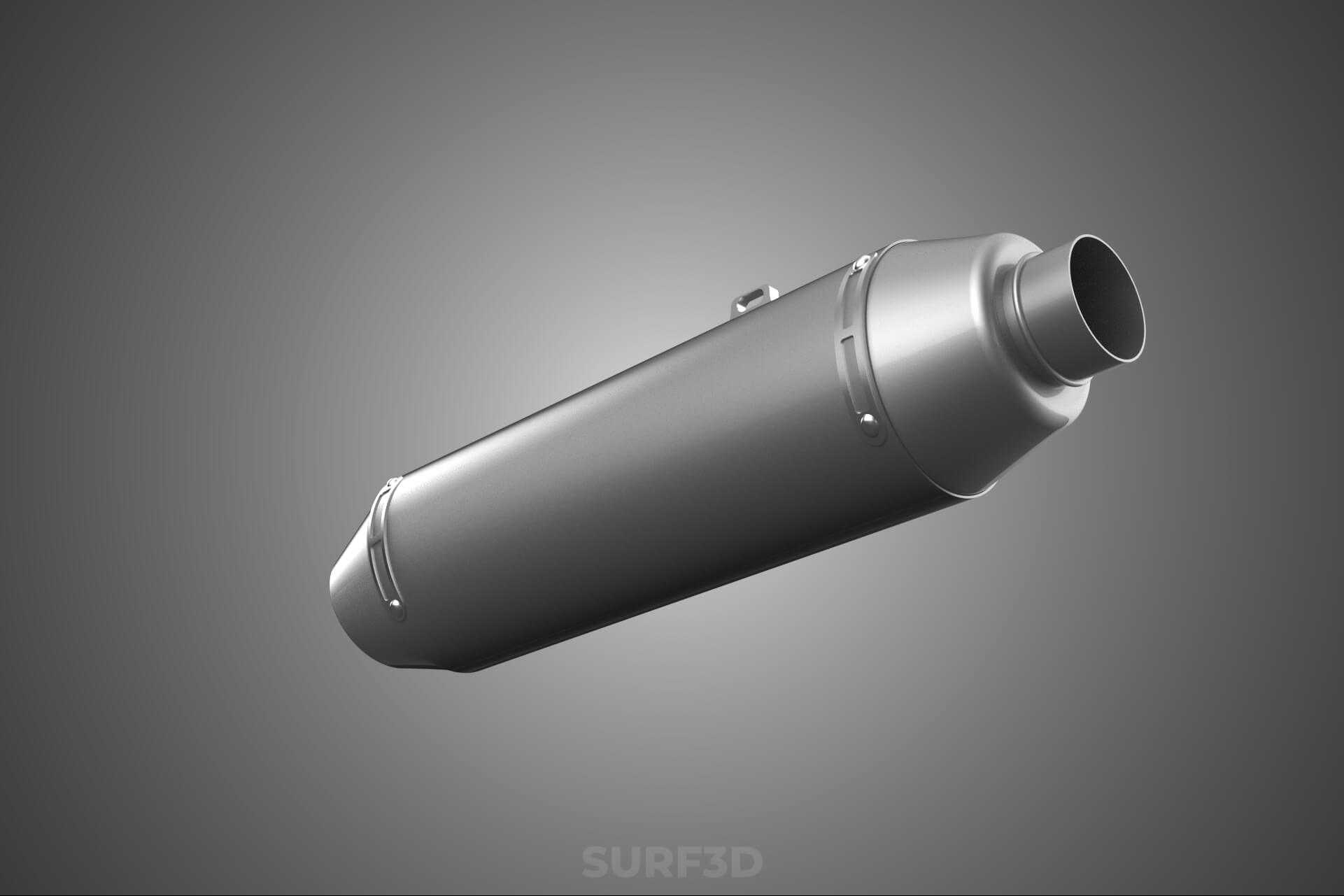 4 Stroke Slip On Pipe Motorbike Exhaust Muffler Silencer Set 3D Model