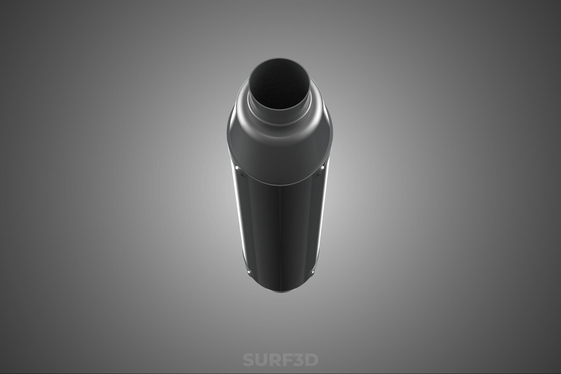 4 Stroke Slip On Pipe Motorbike Exhaust Muffler Silencer Set 3D Model