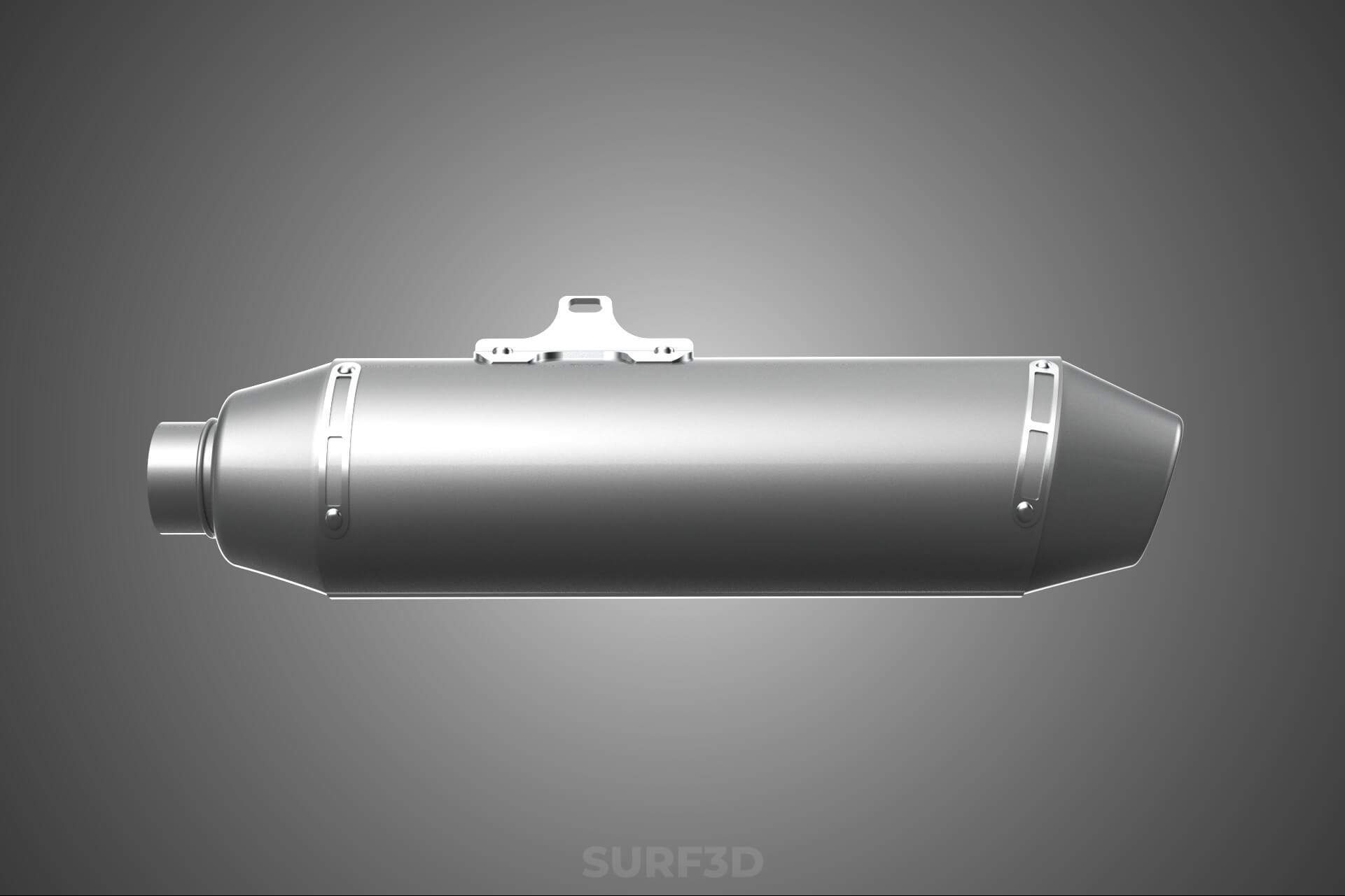 4 Stroke Slip On Pipe Motorbike Exhaust Muffler Silencer Set 3D Model