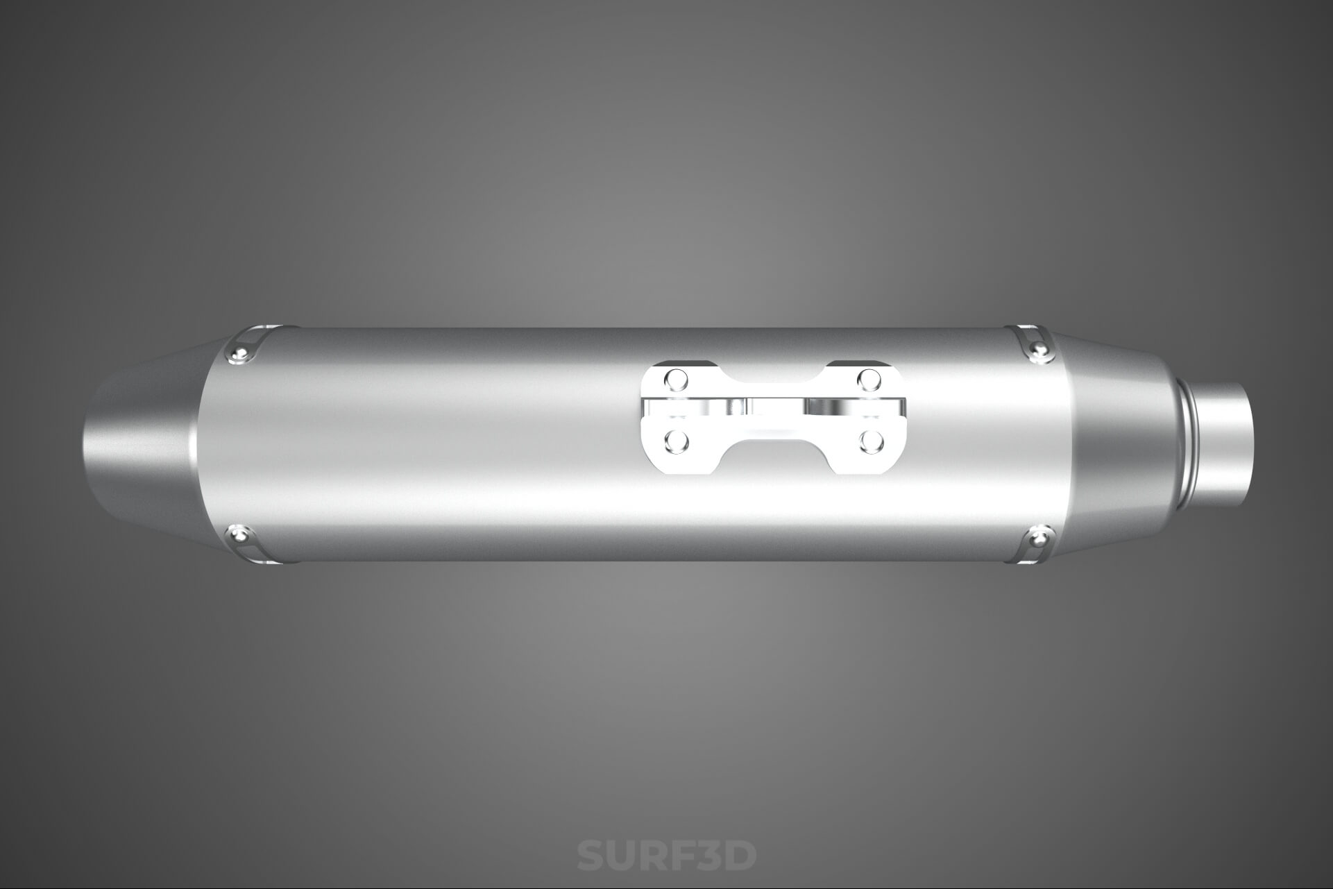 4 Stroke Slip On Pipe Motorbike Exhaust Muffler Silencer Set 3D Model