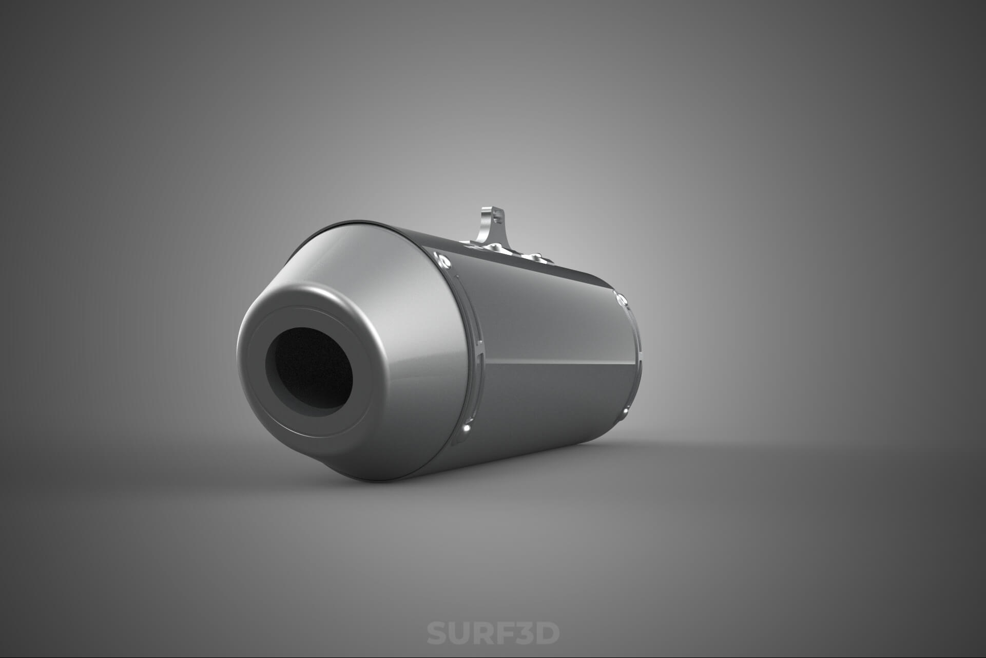 4 Stroke Slip On Pipe Motorbike Exhaust Muffler Silencer Set 3D Model