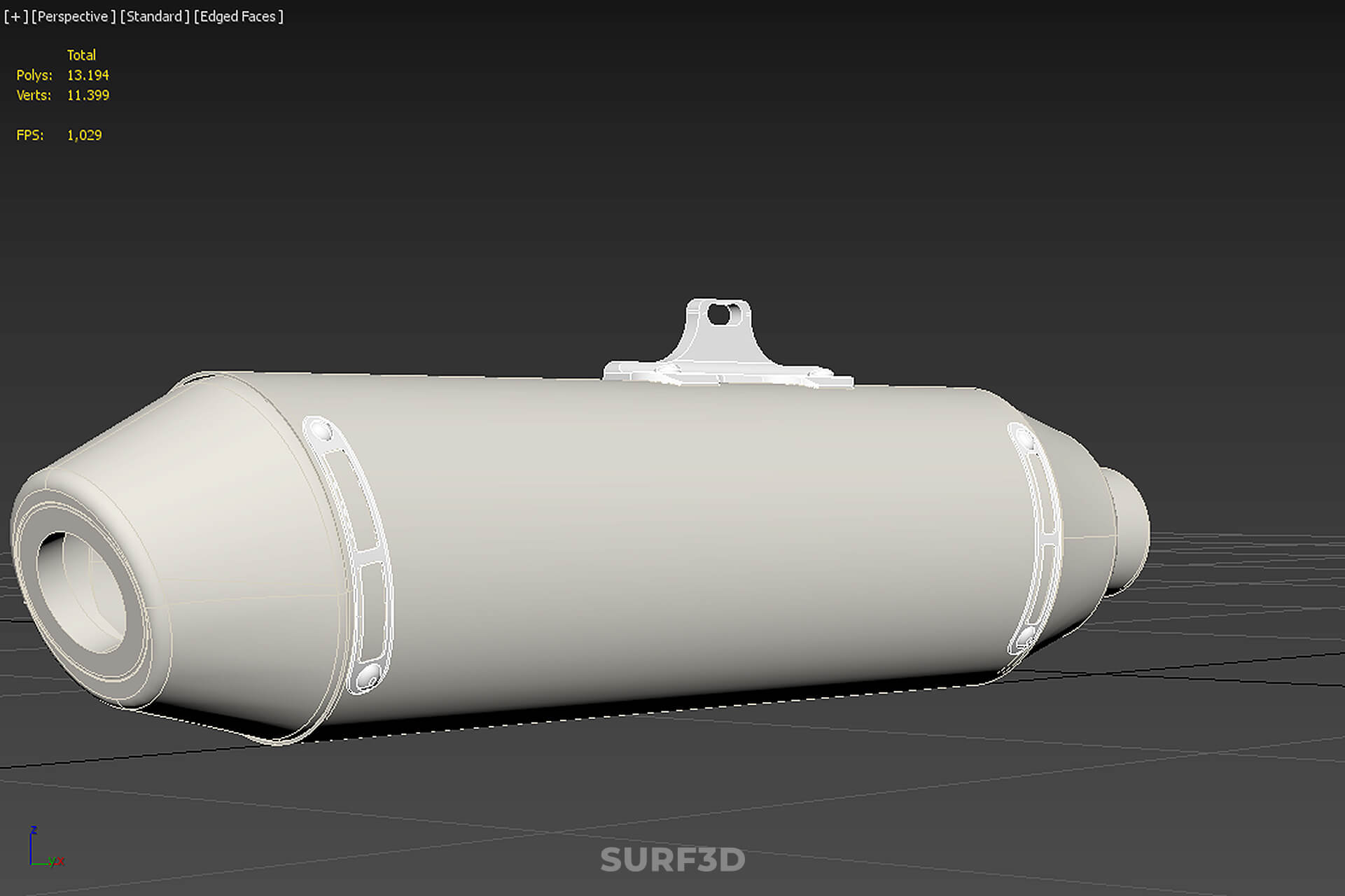 4 Stroke Slip On Pipe Motorbike Exhaust Muffler Silencer Set 3D Model