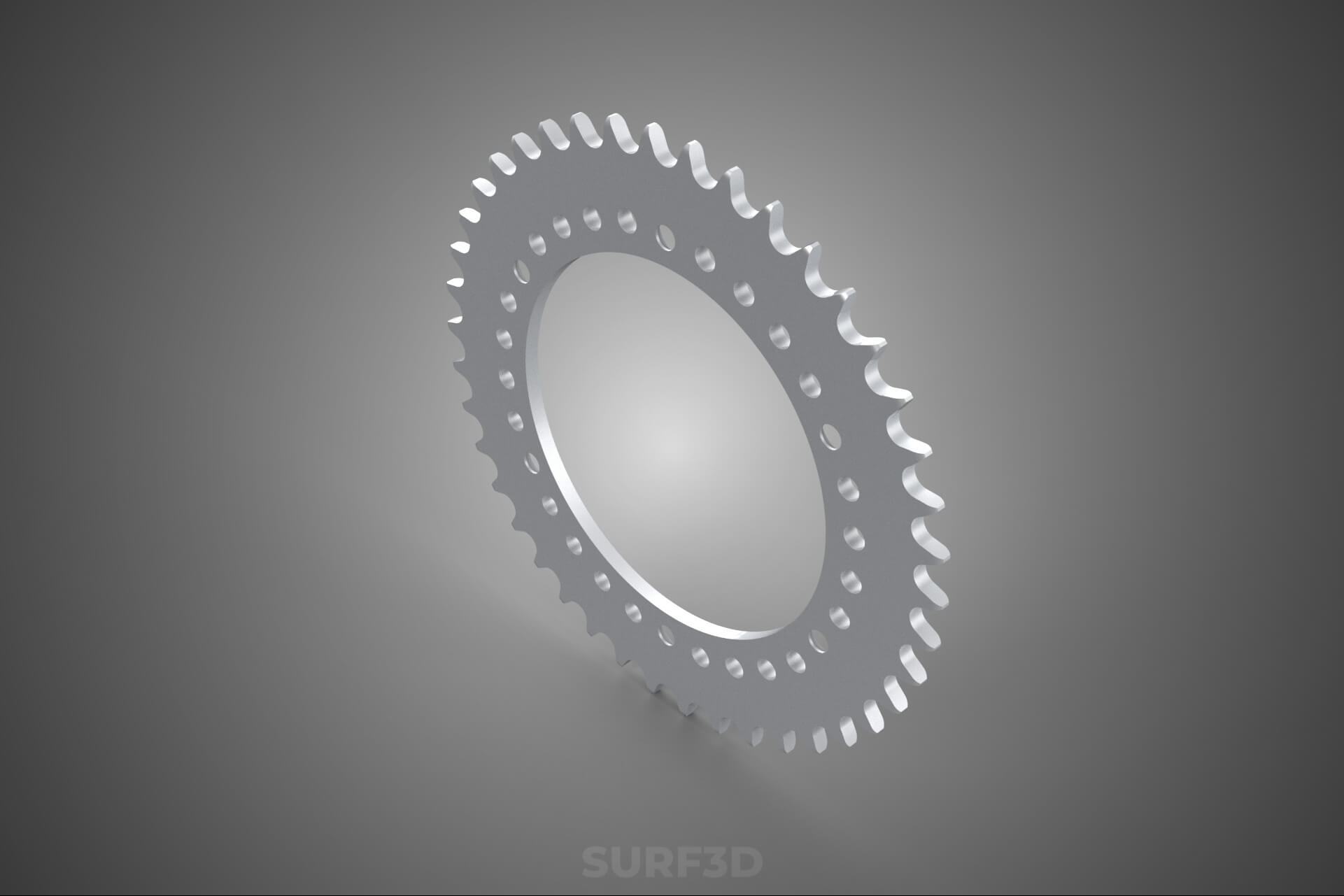 42 Teeth Tooth Rear Chain Sprocket Gear Cog Engine Motorbike 3D Model