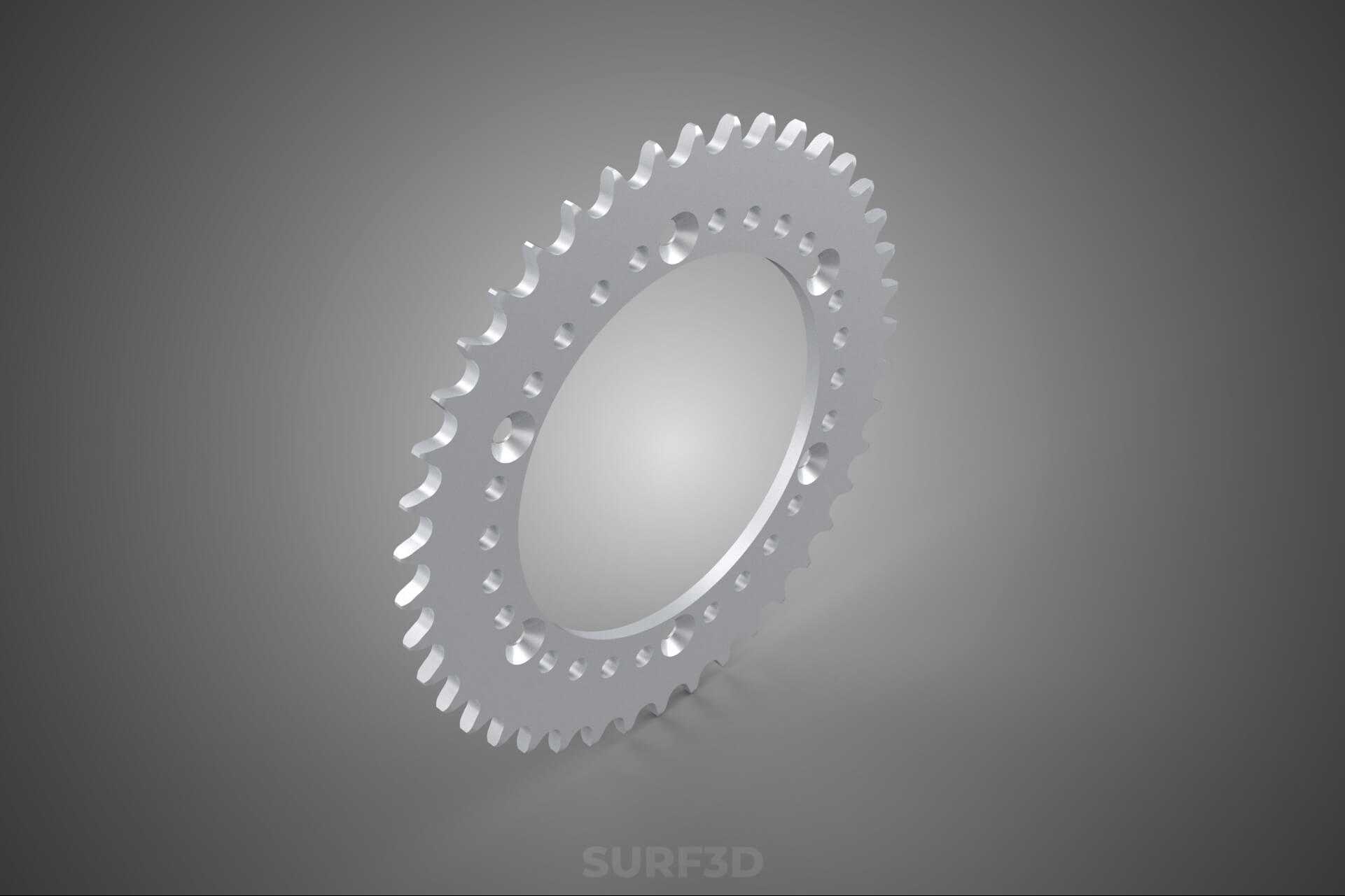 42 Teeth Tooth Rear Chain Sprocket Gear Cog Engine Motorbike 3D Model
