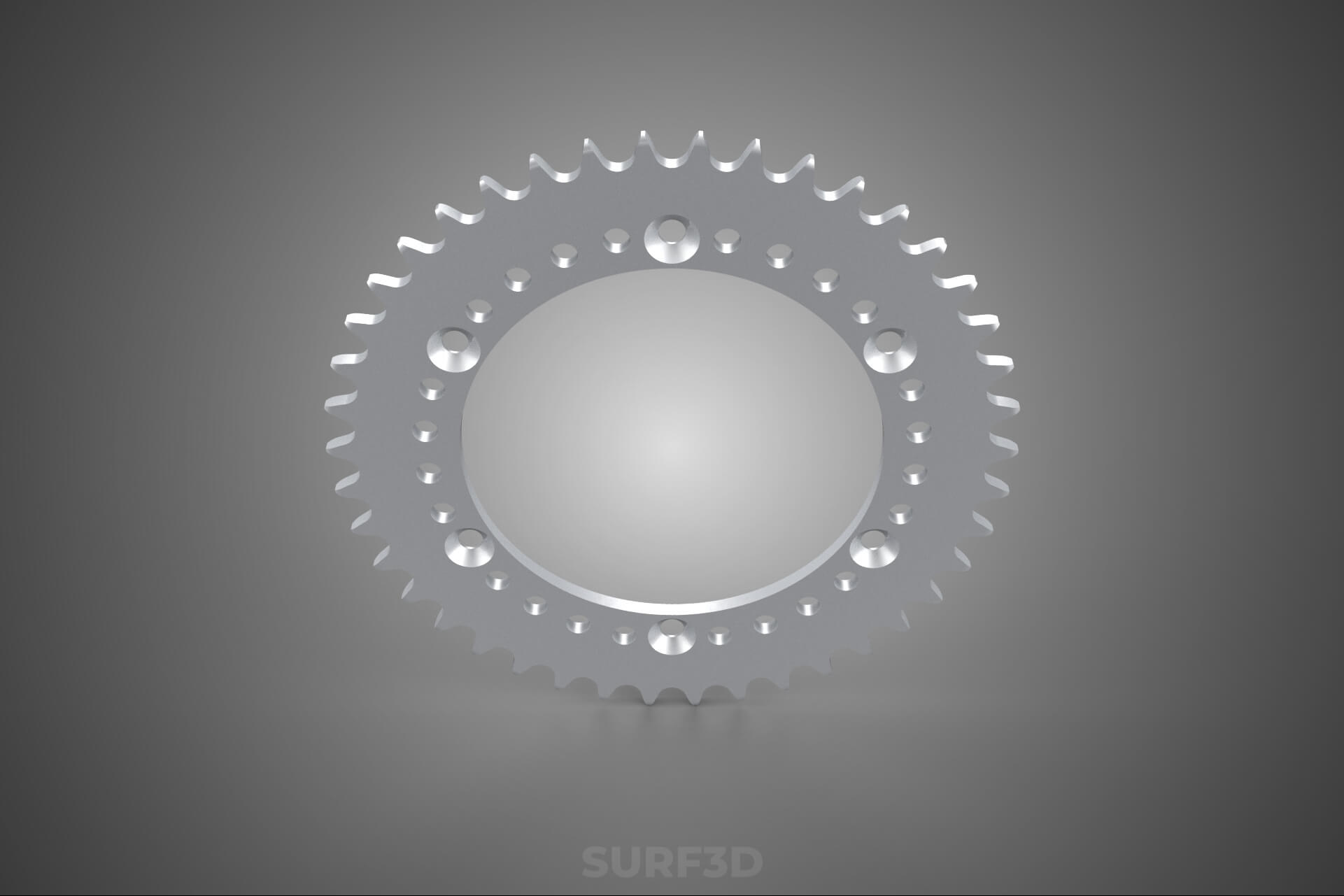 42 Teeth Tooth Rear Chain Sprocket Gear Cog Engine Motorbike 3D Model