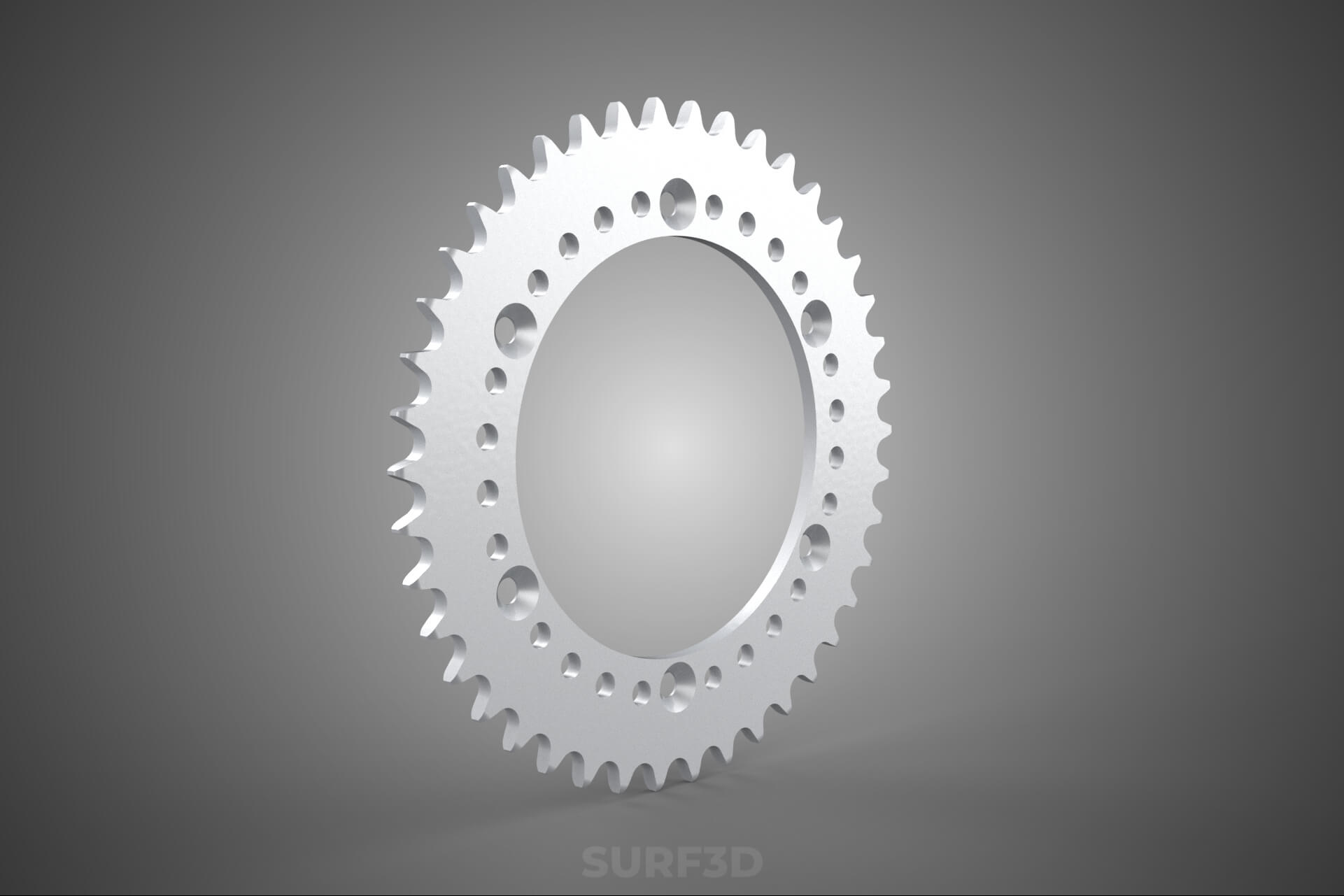 42 Teeth Tooth Rear Chain Sprocket Gear Cog Engine Motorbike 3D Model