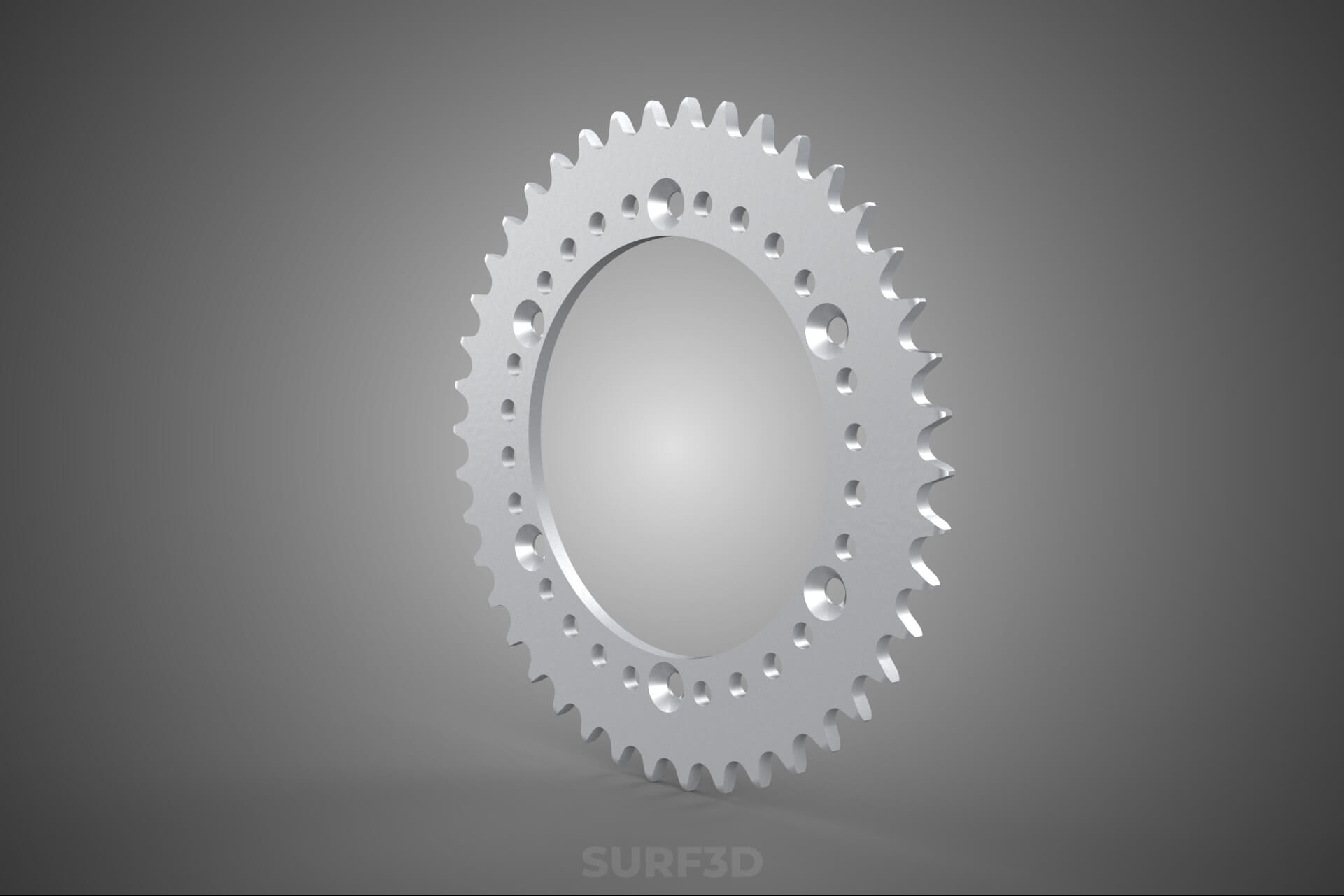 42 Teeth Tooth Rear Chain Sprocket Gear Cog Engine Motorbike 3D Model