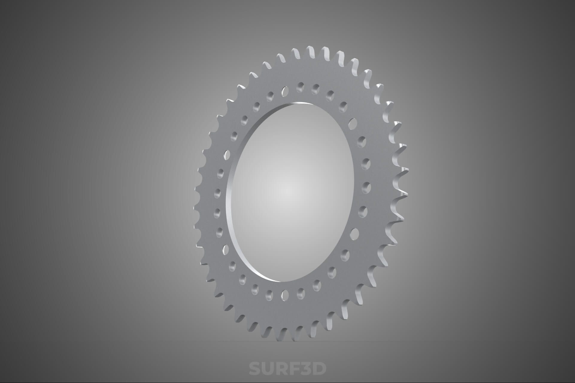 42 Teeth Tooth Rear Chain Sprocket Gear Cog Engine Motorbike 3D Model
