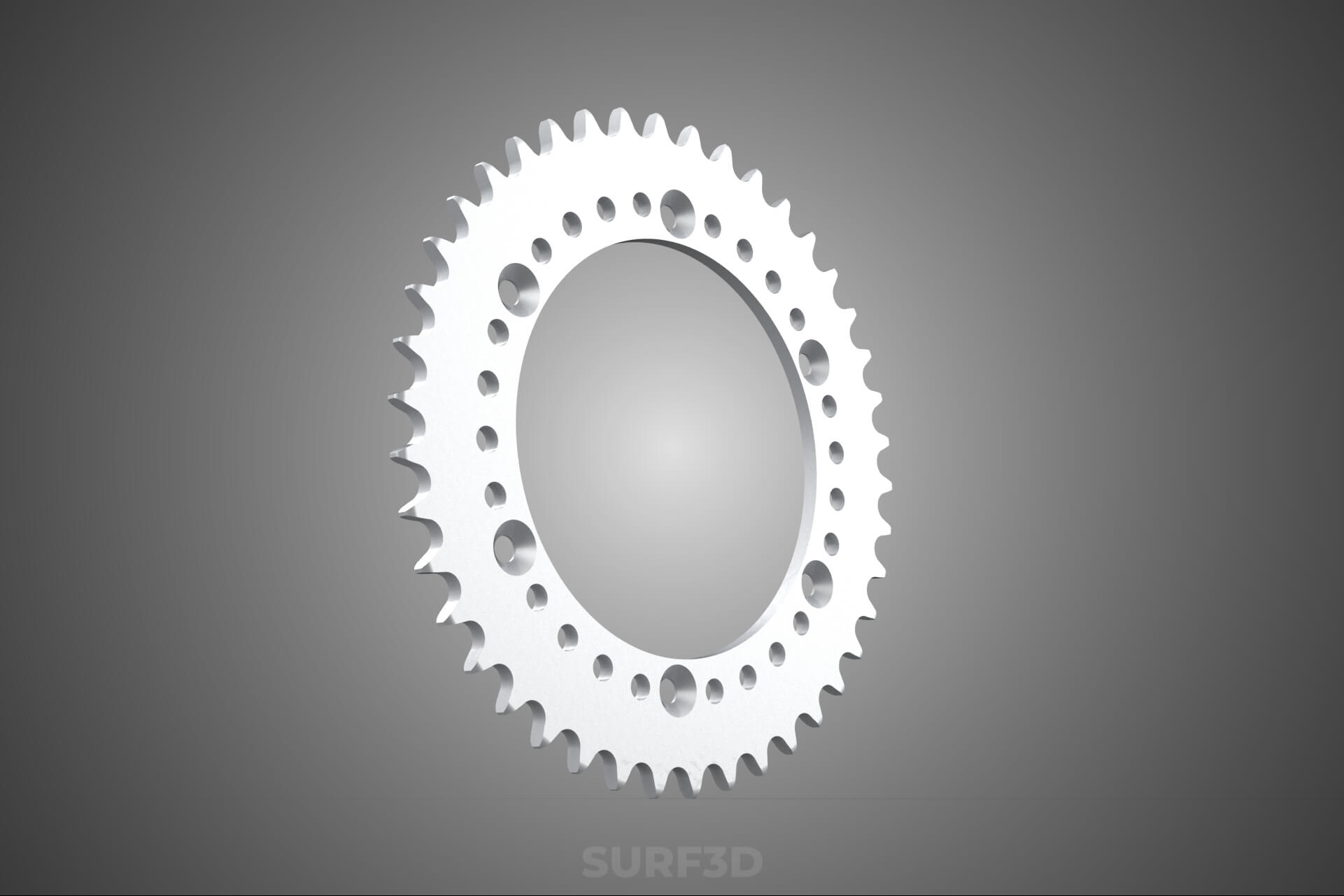 42 Teeth Tooth Rear Chain Sprocket Gear Cog Engine Motorbike 3D Model