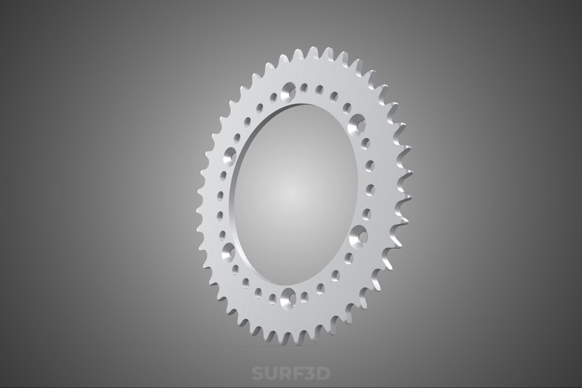 42 Teeth Tooth Rear Chain Sprocket Gear Cog Engine Motorbike 3D Model