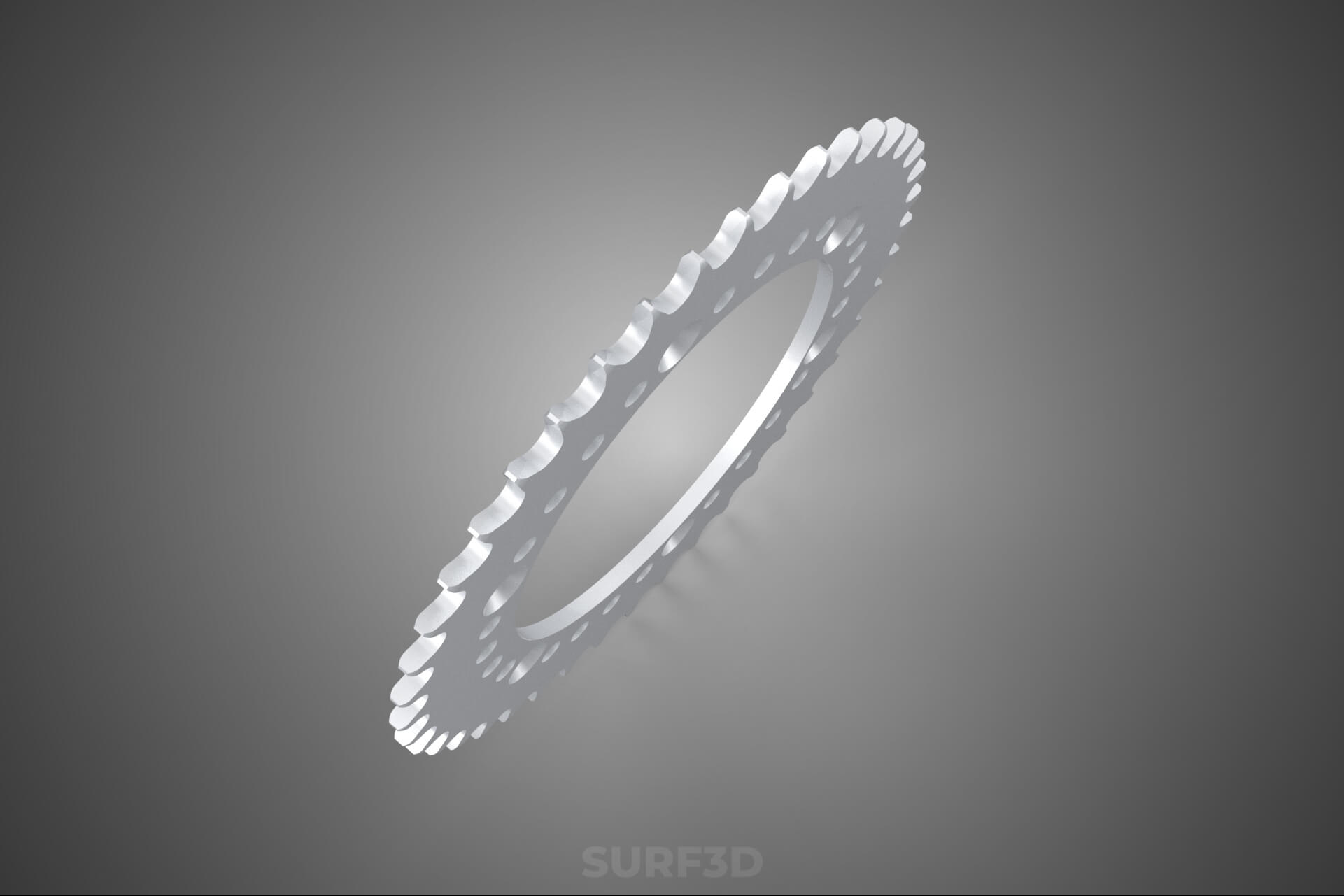42 Teeth Tooth Rear Chain Sprocket Gear Cog Engine Motorbike 3D Model