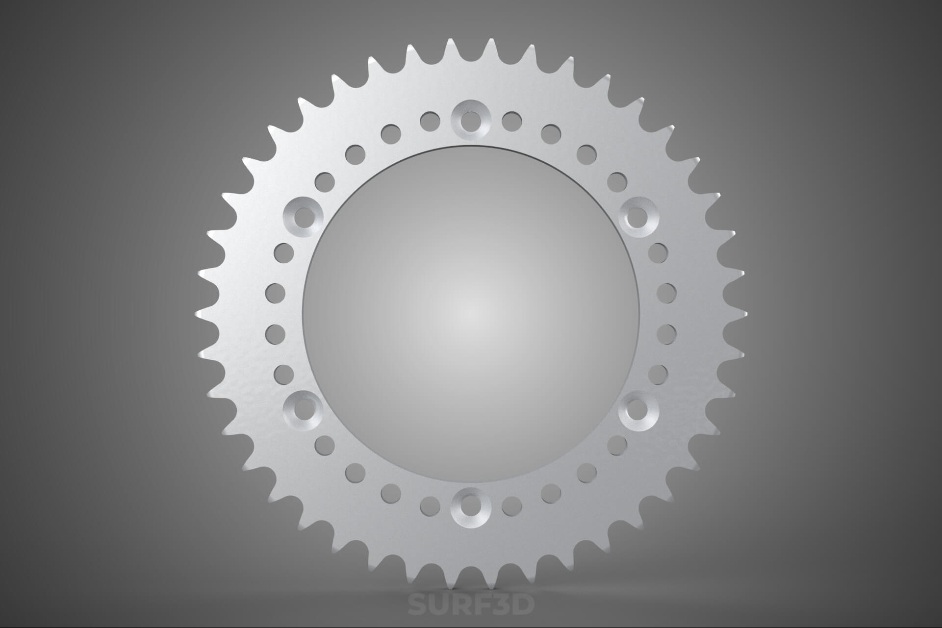 42 Teeth Tooth Rear Chain Sprocket Gear Cog Engine Motorbike 3D Model