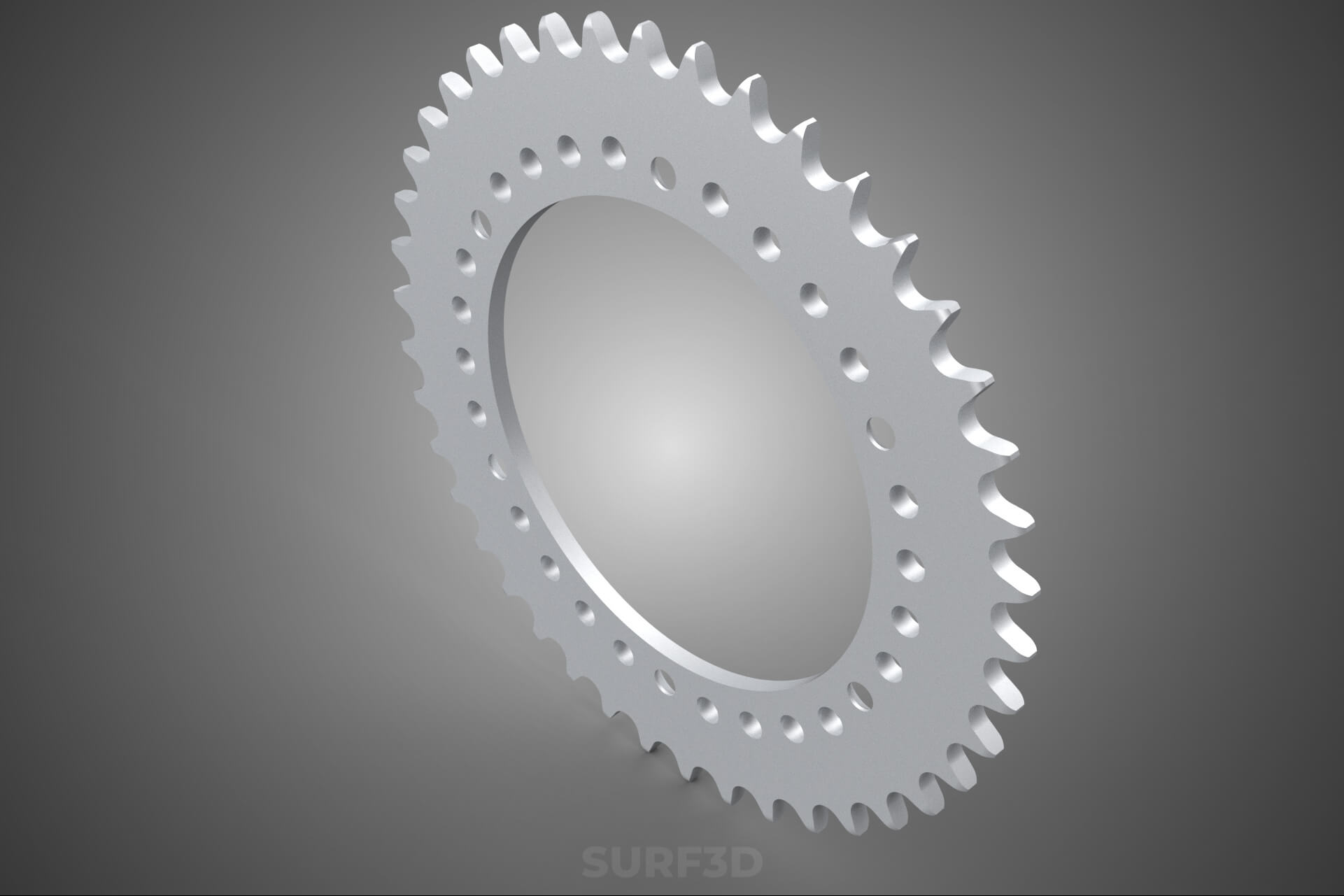 42 Teeth Tooth Rear Chain Sprocket Gear Cog Engine Motorbike 3D Model