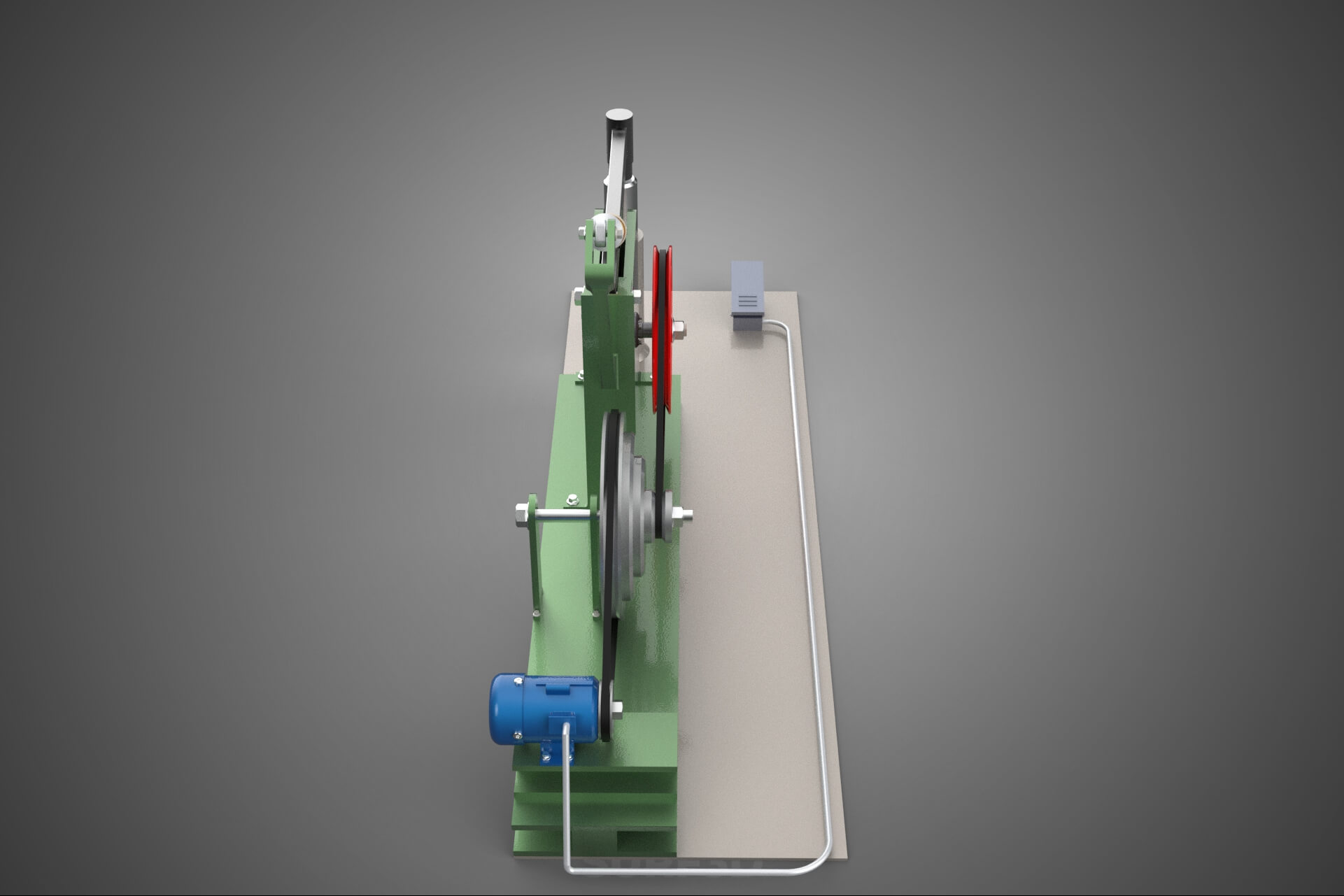 Auto Power Hammer Forging Press Machine Tool Electric Motor 3D Model
