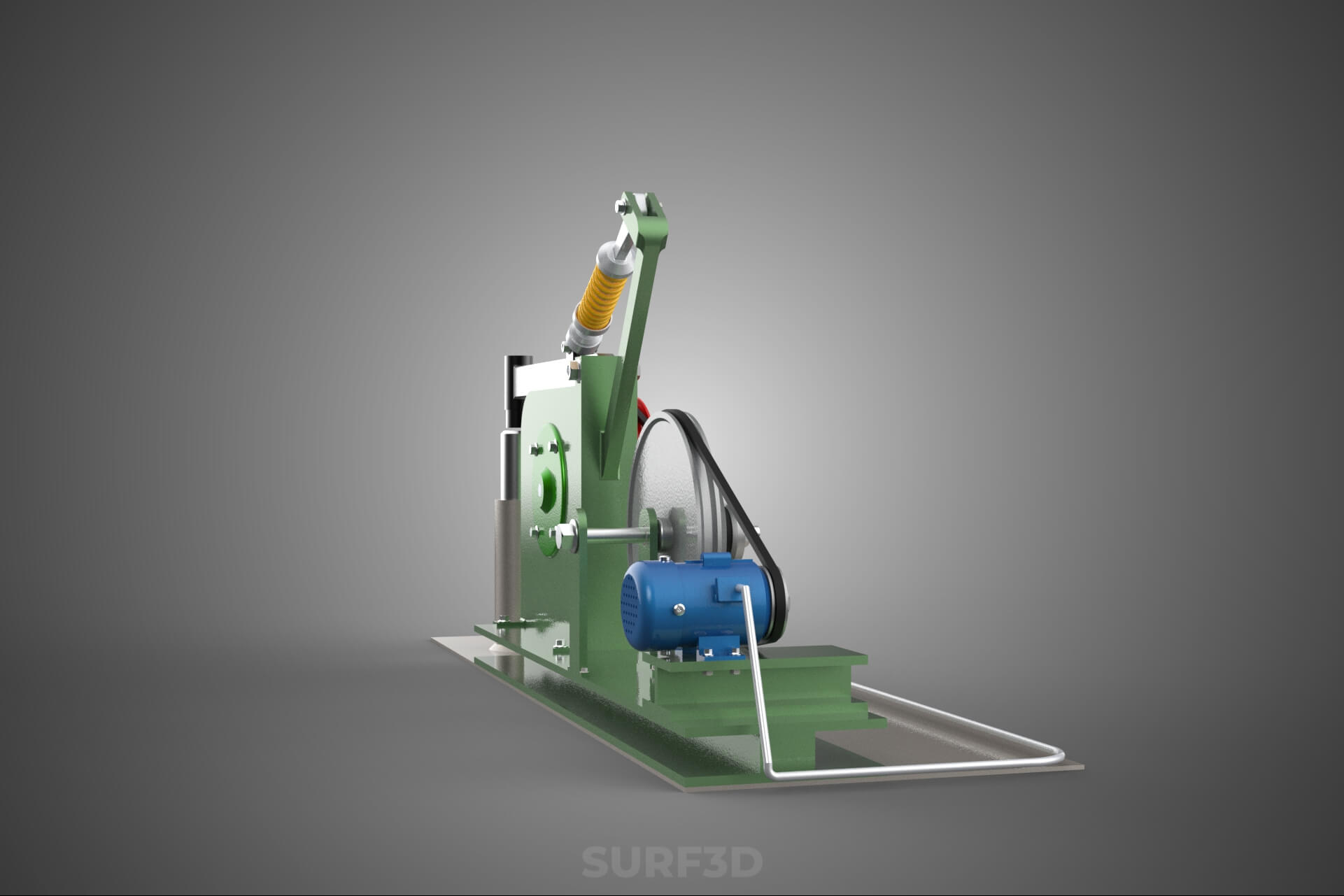 Auto Power Hammer Forging Press Machine Tool Electric Motor 3D Model