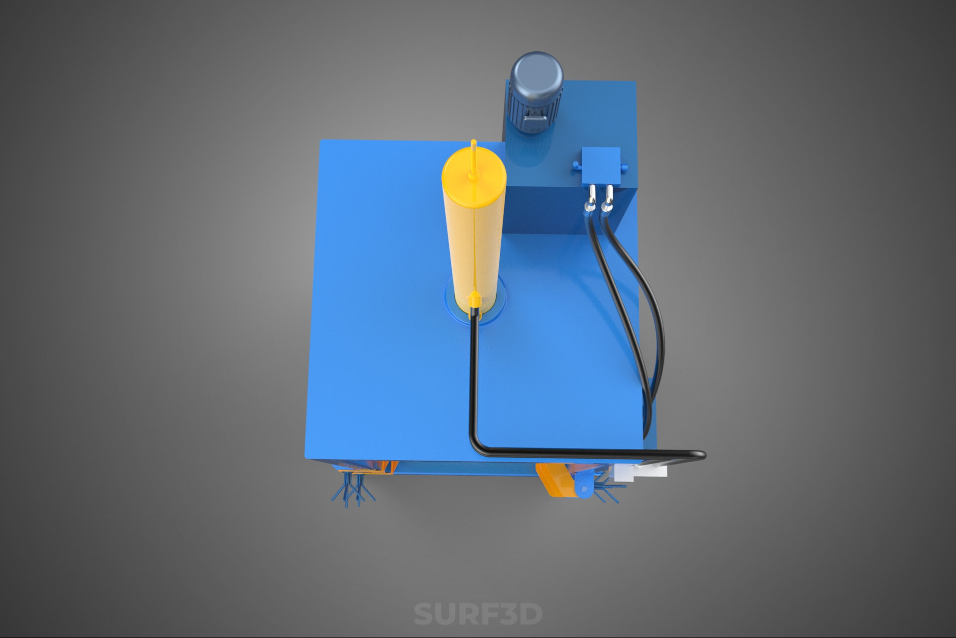 Baler Baling Hydraulic Press Compactor Machine Waste Recycle 3D Model