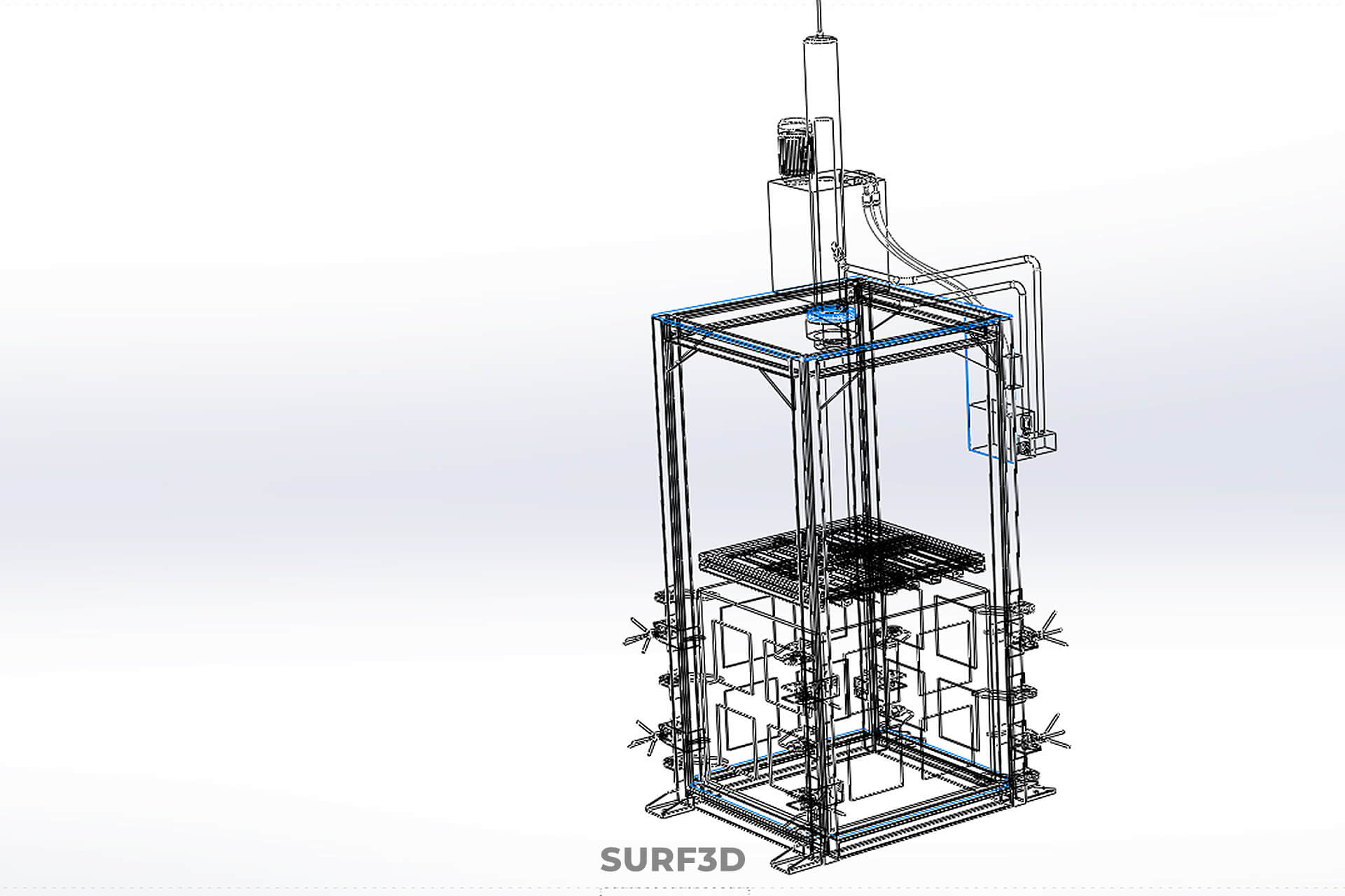 Baler Baling Hydraulic Press Compactor Machine Waste Recycle 3D Model