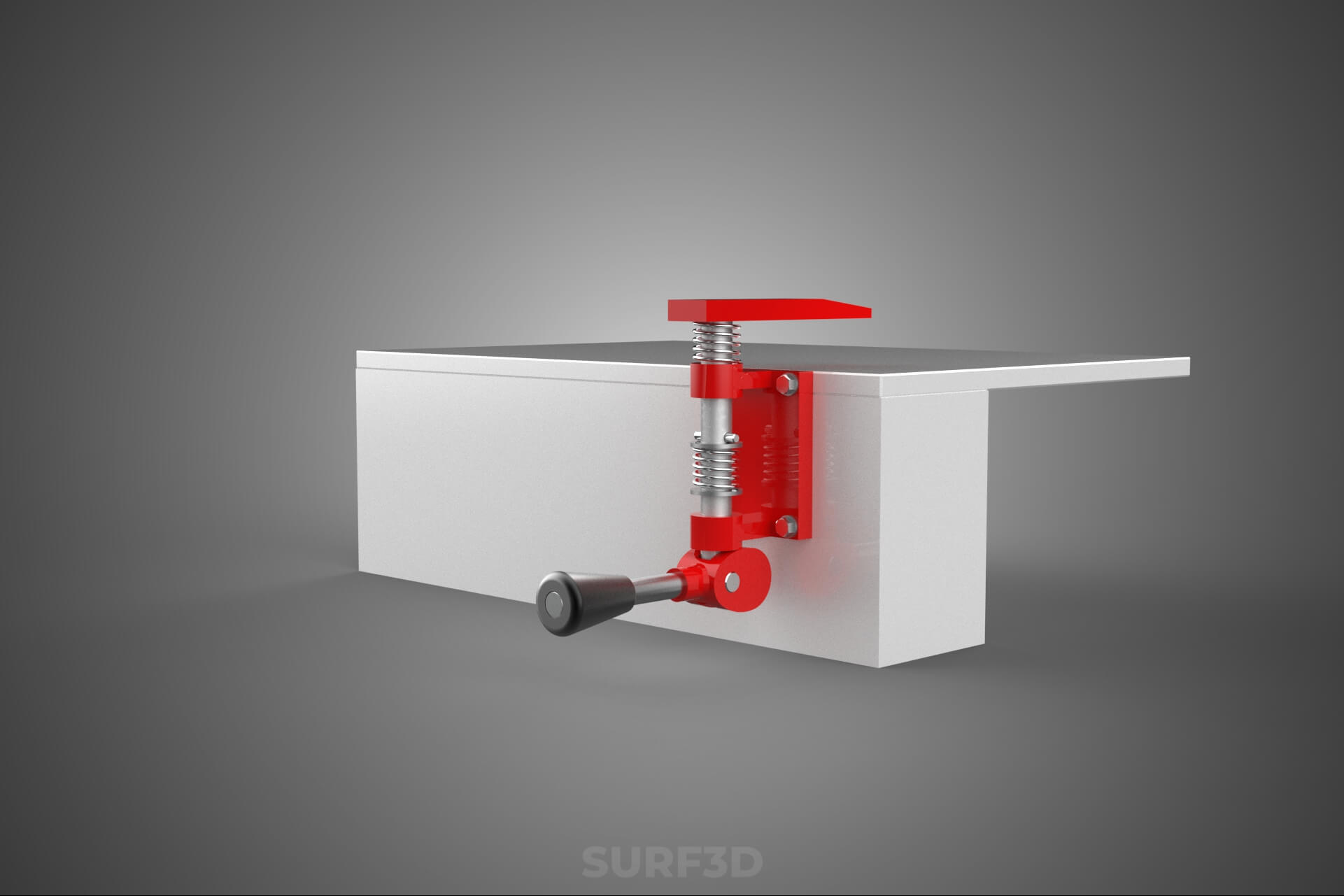 Bench Toggle Vise Clamp Plate Mounted Clamping Jig Fixture 3D Model