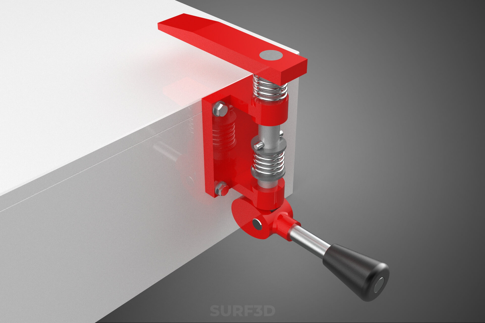 Bench Toggle Vise Clamp Plate Mounted Clamping Jig Fixture 3D Model