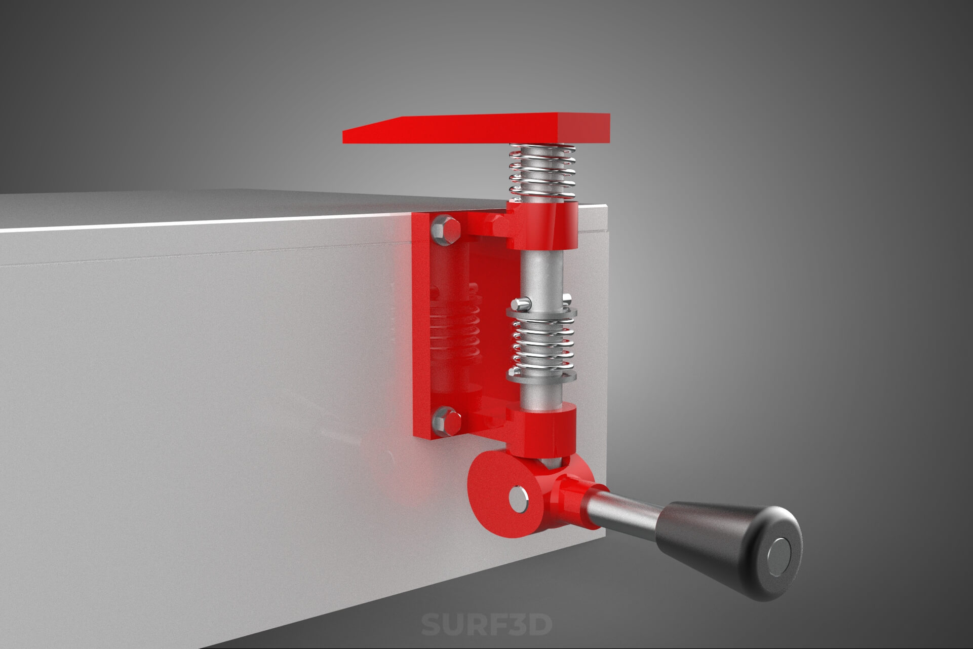 Bench Toggle Vise Clamp Plate Mounted Clamping Jig Fixture 3D Model