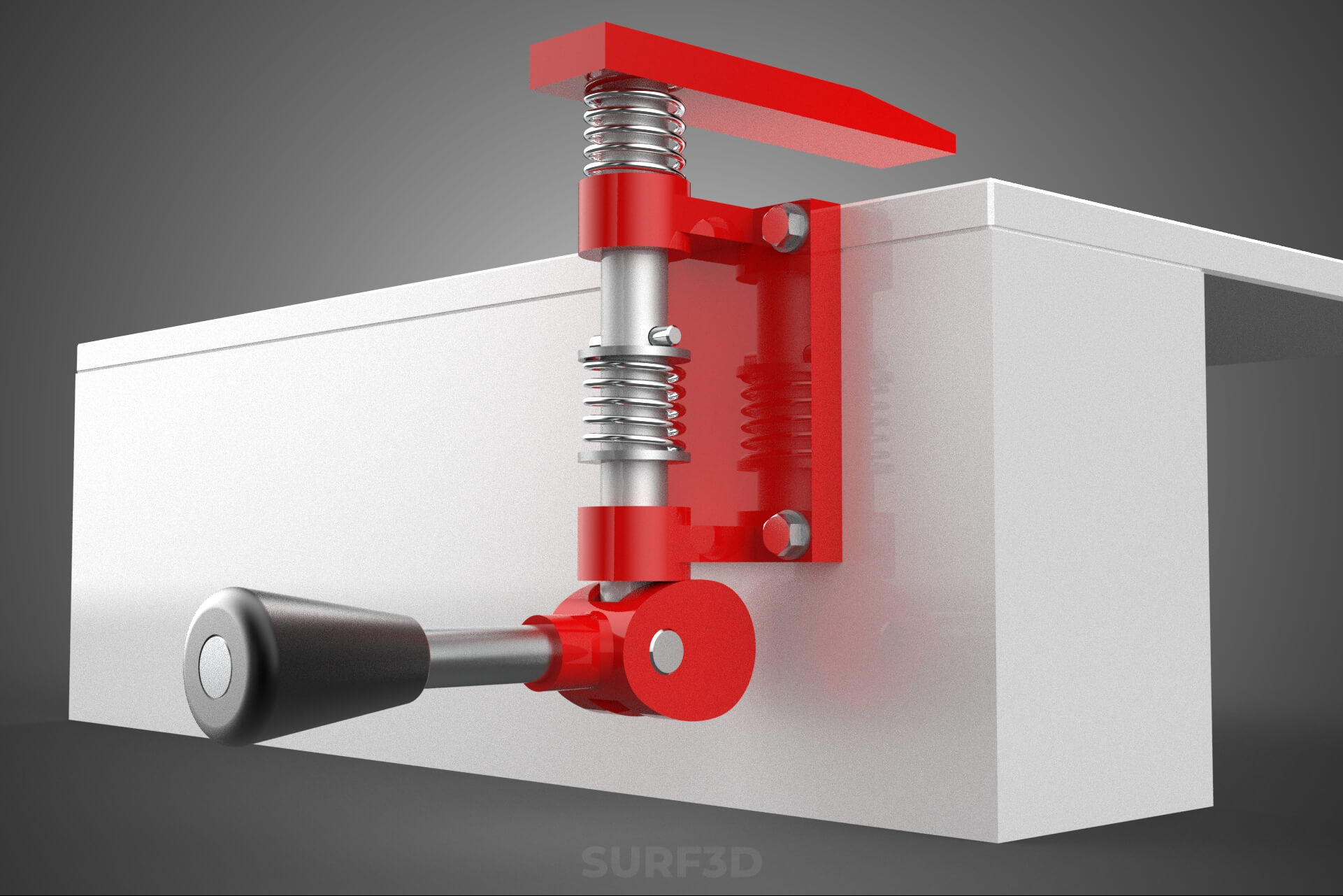 Bench Toggle Vise Clamp Plate Mounted Clamping Jig Fixture 3D Model