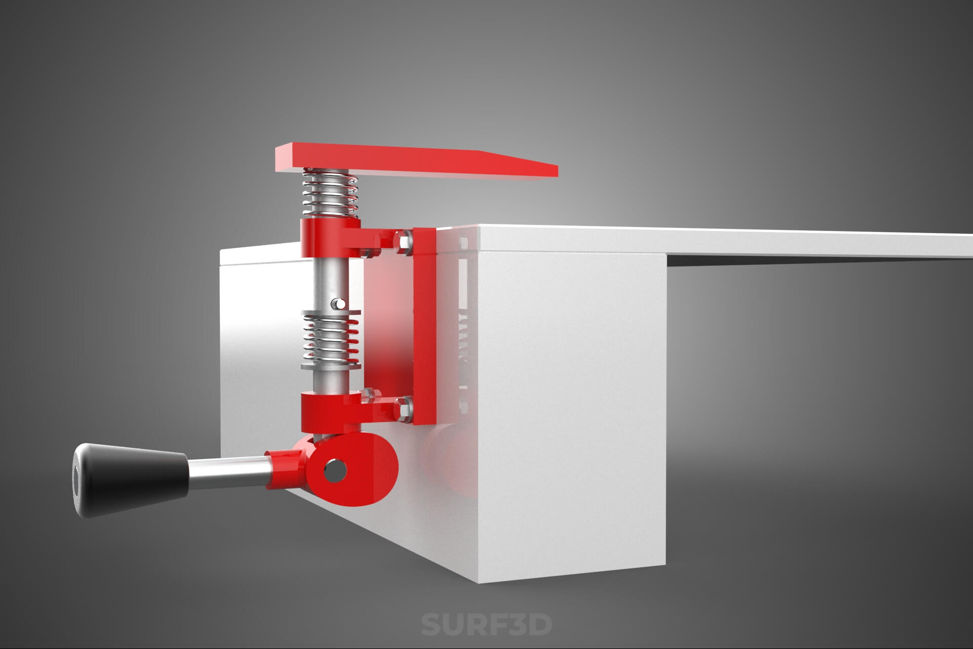 Bench Toggle Vise Clamp Plate Mounted Clamping Jig Fixture 3D Model