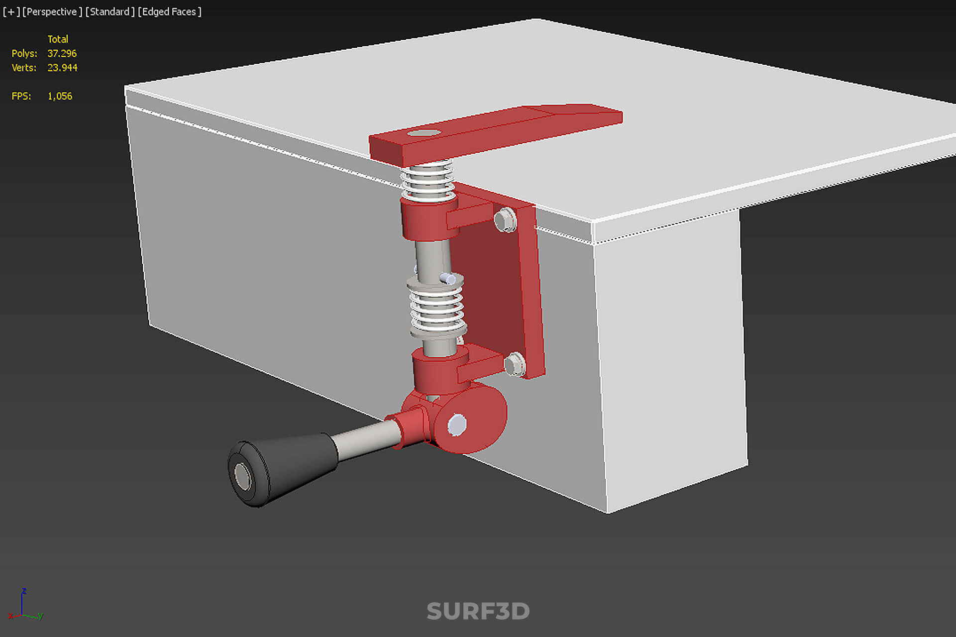 Bench Toggle Vise Clamp Plate Mounted Clamping Jig Fixture 3D Model