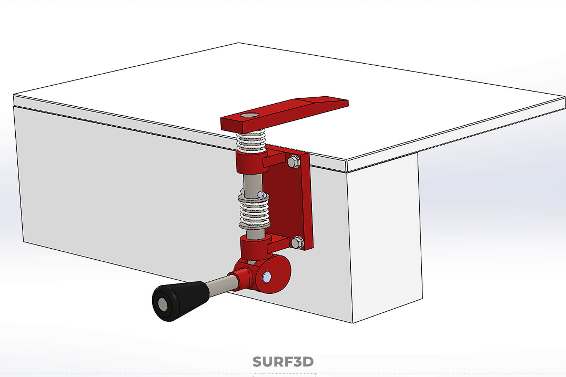 Bench Toggle Vise Clamp Plate Mounted Clamping Jig Fixture 3D Model