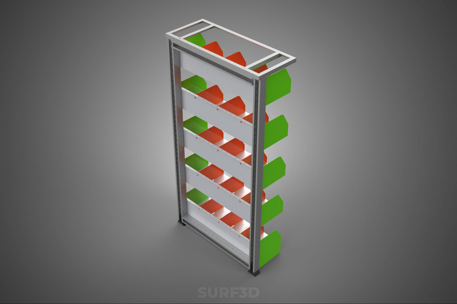 Book Shelf Rack Case Organizer Divider Shelving Bookshelf 3D Model