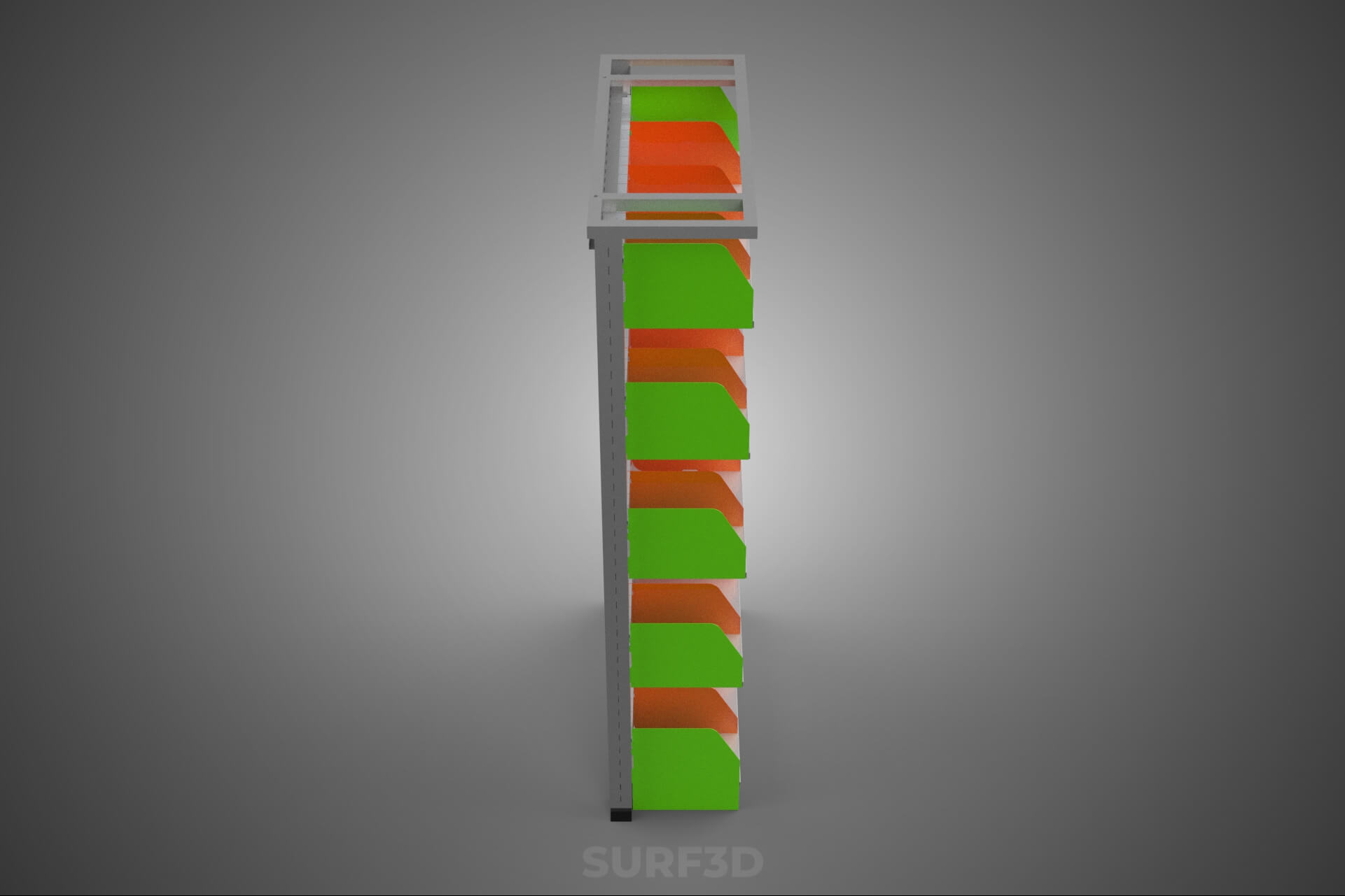 Book Shelf Rack Case Organizer Divider Shelving Bookshelf 3D Model