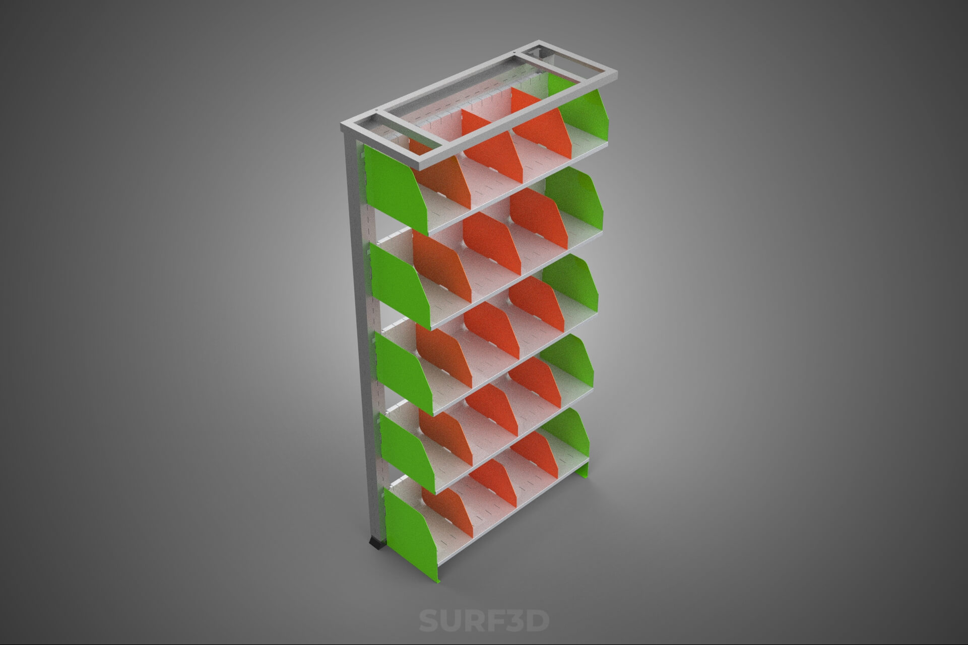 Book Shelf Rack Case Organizer Divider Shelving Bookshelf 3D Model