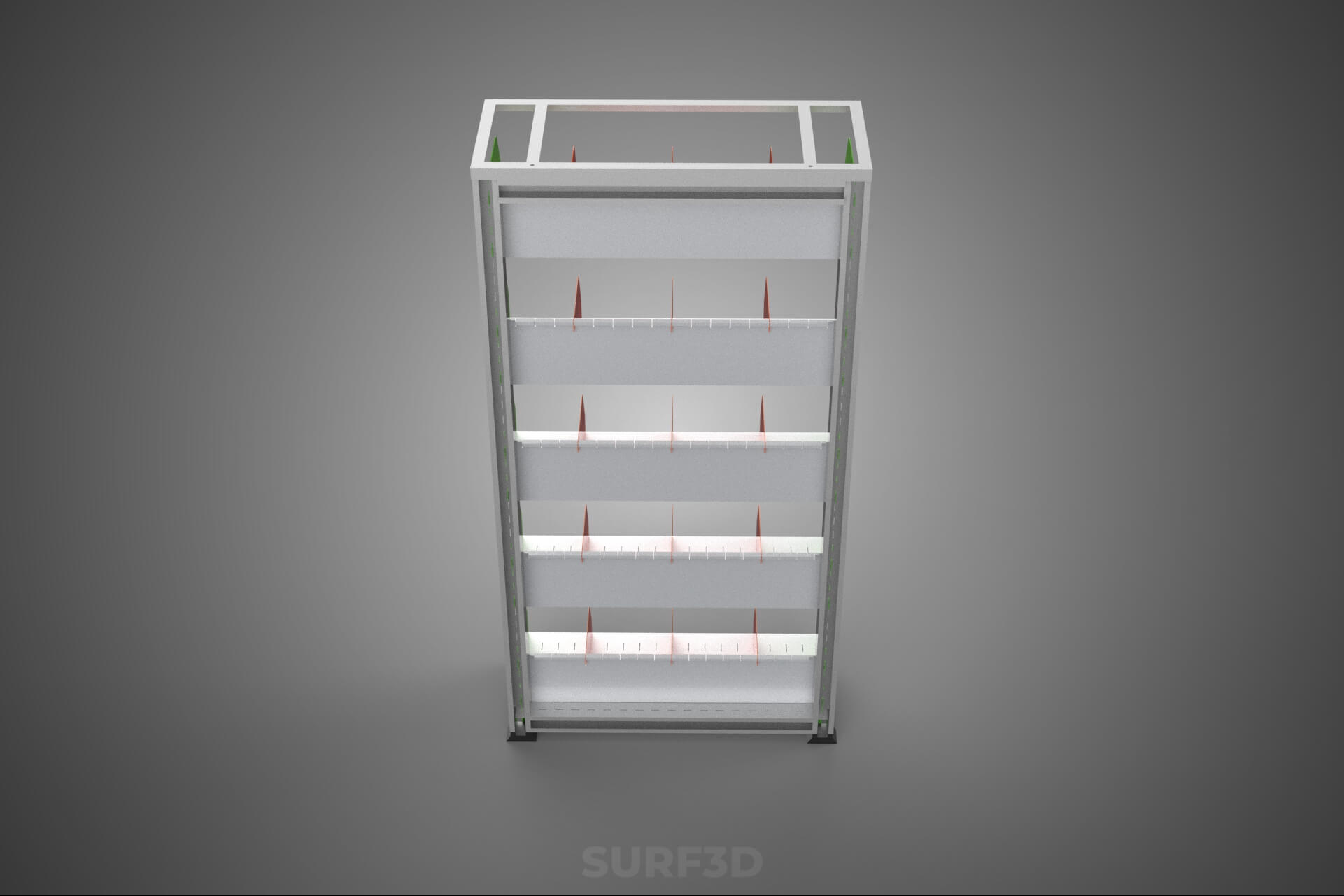 Book Shelf Rack Case Organizer Divider Shelving Bookshelf 3D Model