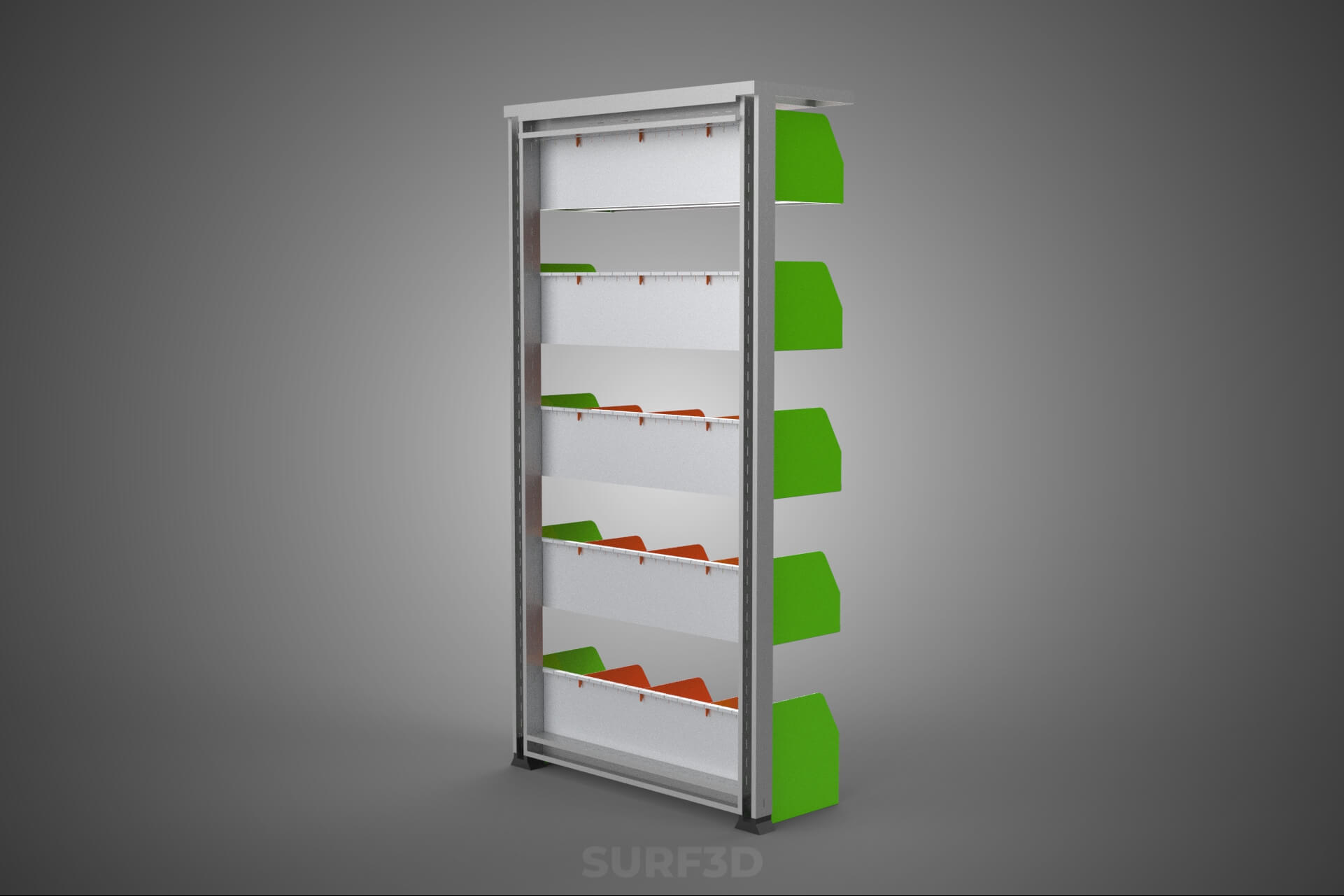 Book Shelf Rack Case Organizer Divider Shelving Bookshelf 3D Model