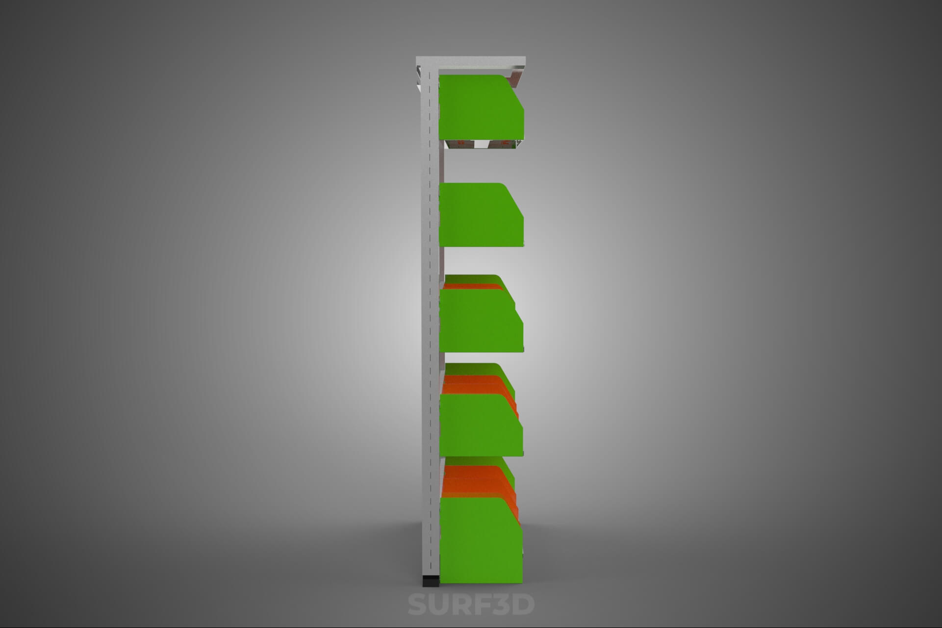 Book Shelf Rack Case Organizer Divider Shelving Bookshelf 3D Model