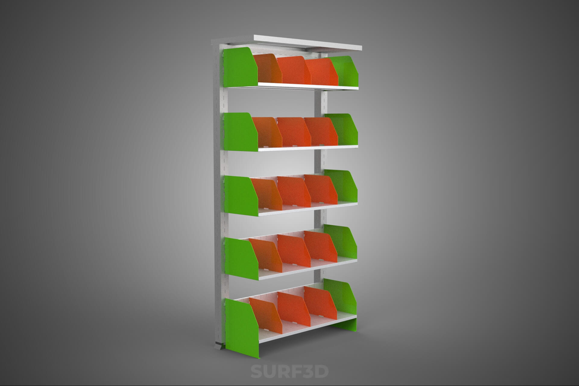 Book Shelf Rack Case Organizer Divider Shelving Bookshelf 3D Model